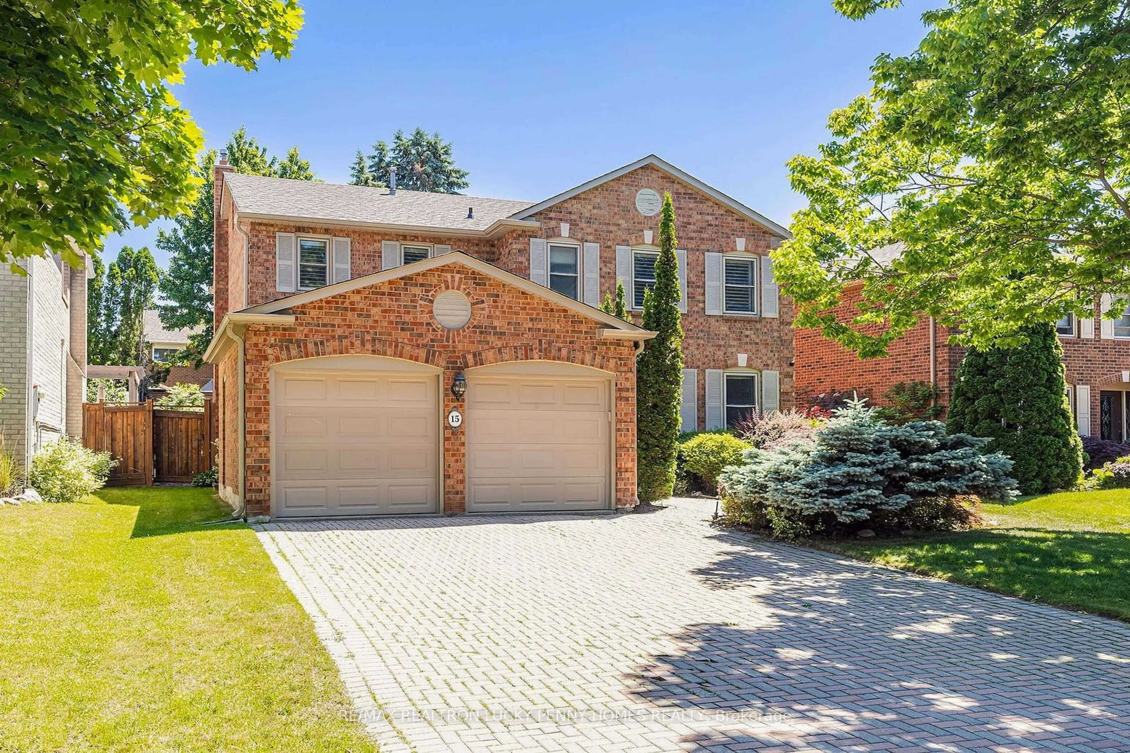 Home with brick exterior material for 15 Aitken Circ, Markham Ontario L3R 7K8