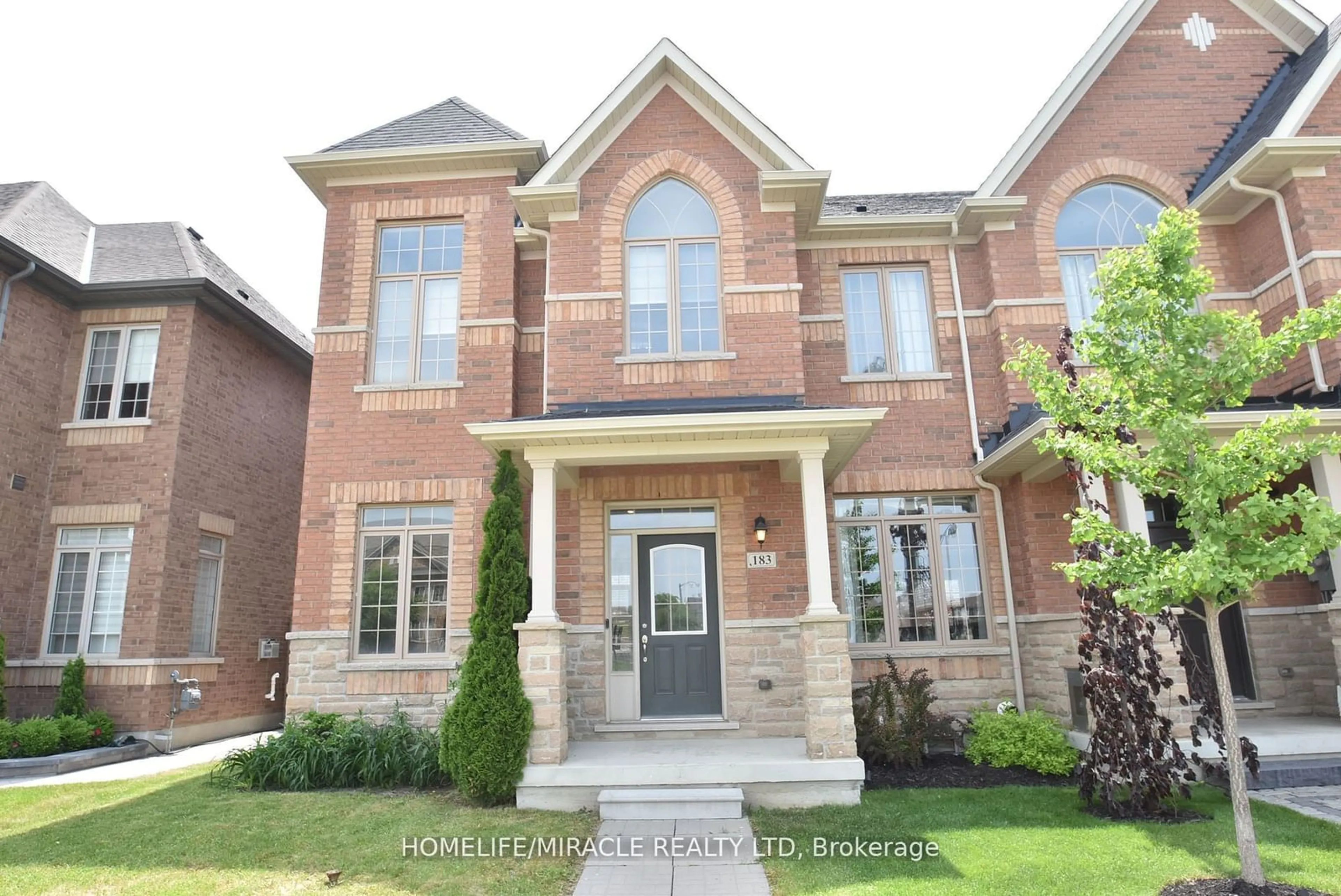 Home with brick exterior material for 183 East Corners Blvd, Vaughan Ontario L4H 3Z9