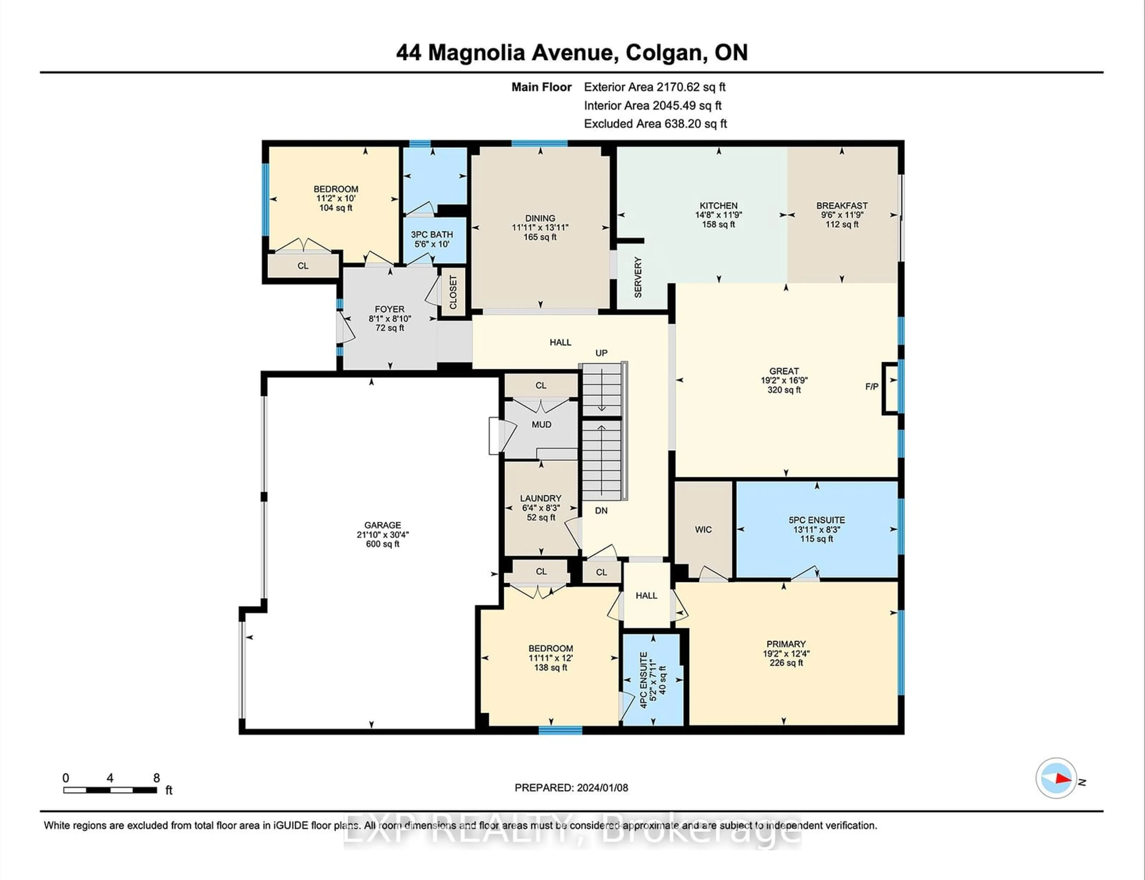Floor plan for 44 Magnolia Ave, Adjala-Tosorontio Ontario L0G 1W0