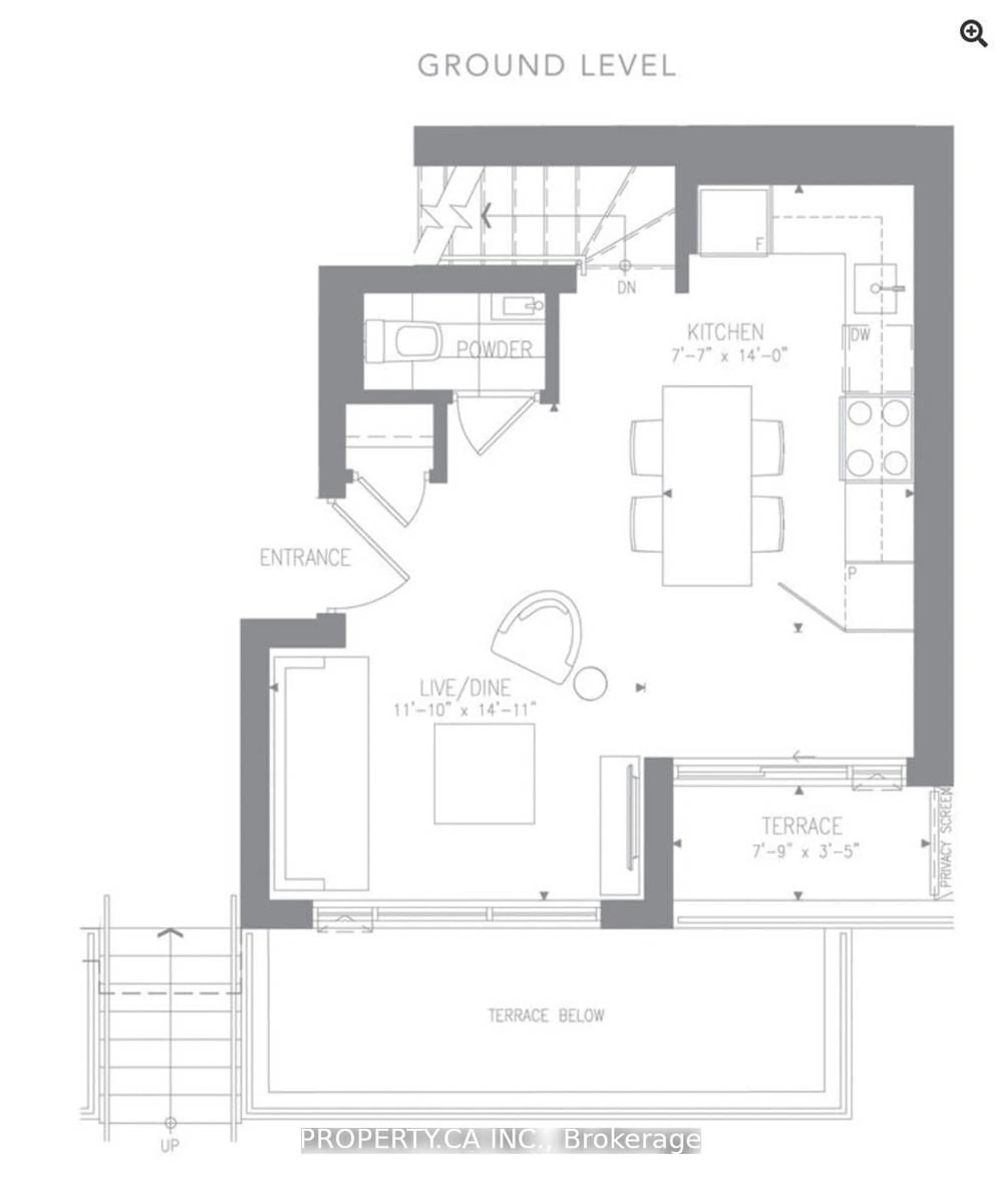 Floor plan for 2 Steckley House Lane #905, Richmond Hill Ontario L4S 0N4