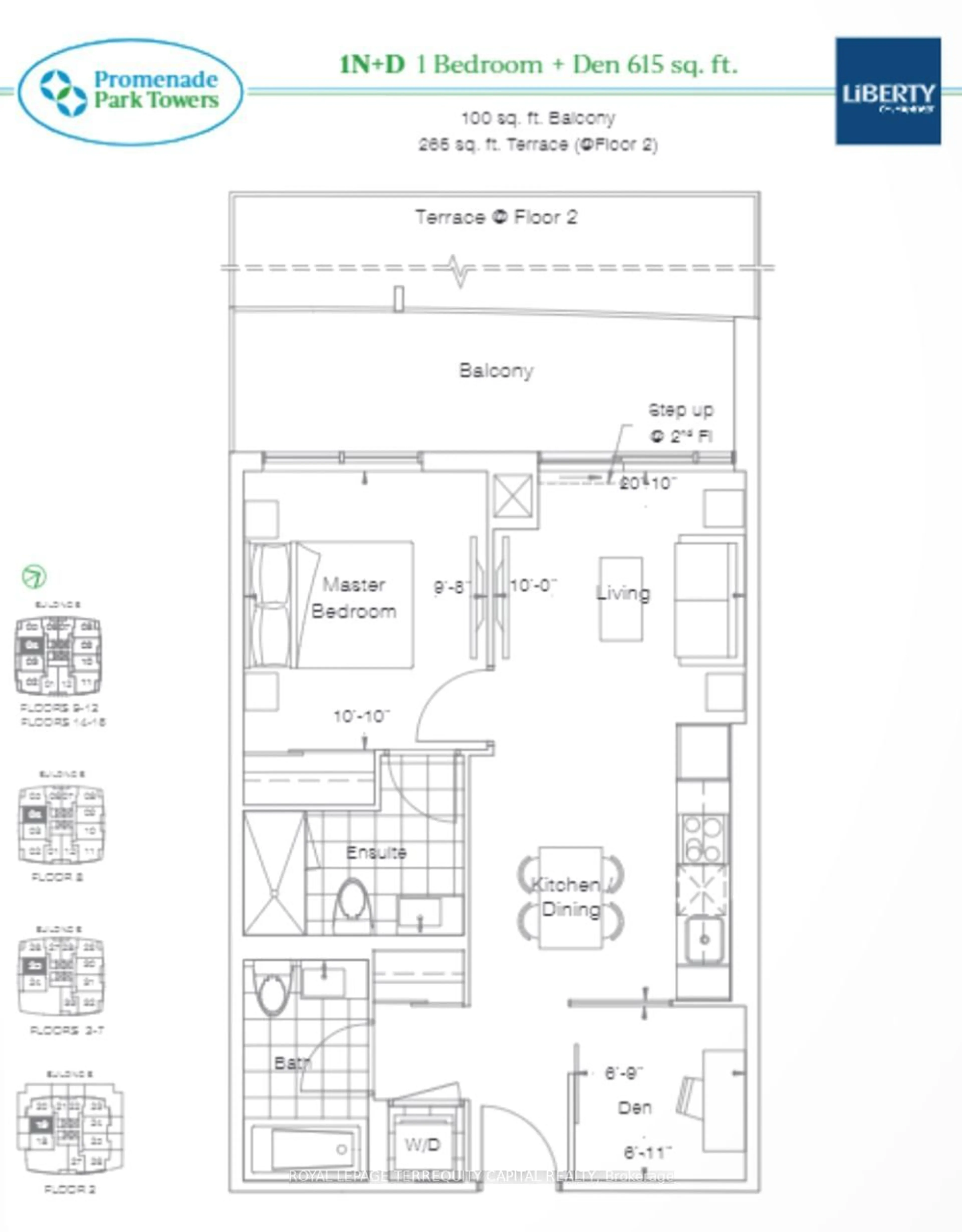 Floor plan for 1 Promenade Circ #B-325, Vaughan Ontario L4J 4P8