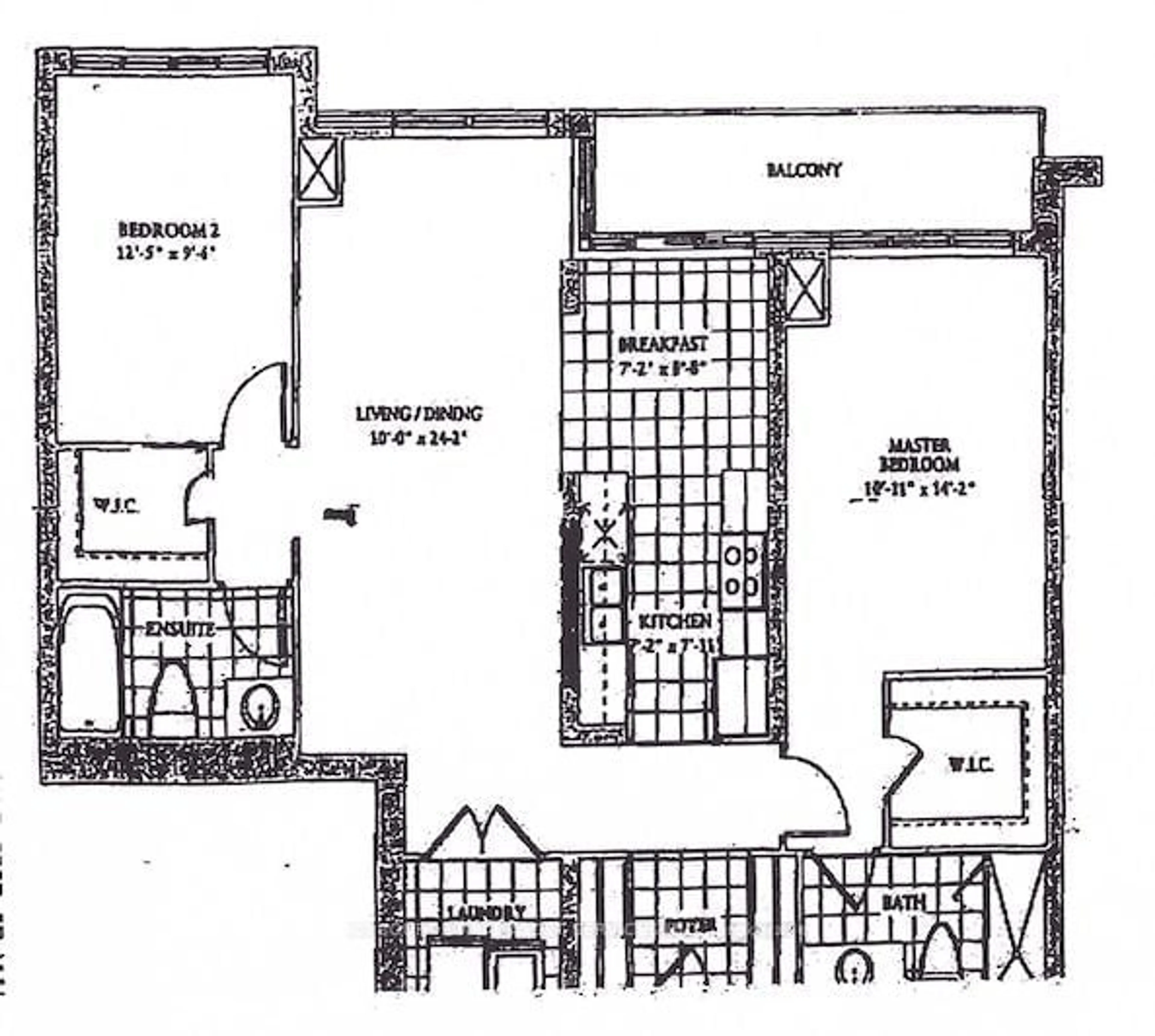 Floor plan for 15 North Park Rd #LPH209, Vaughan Ontario L4J 0A1