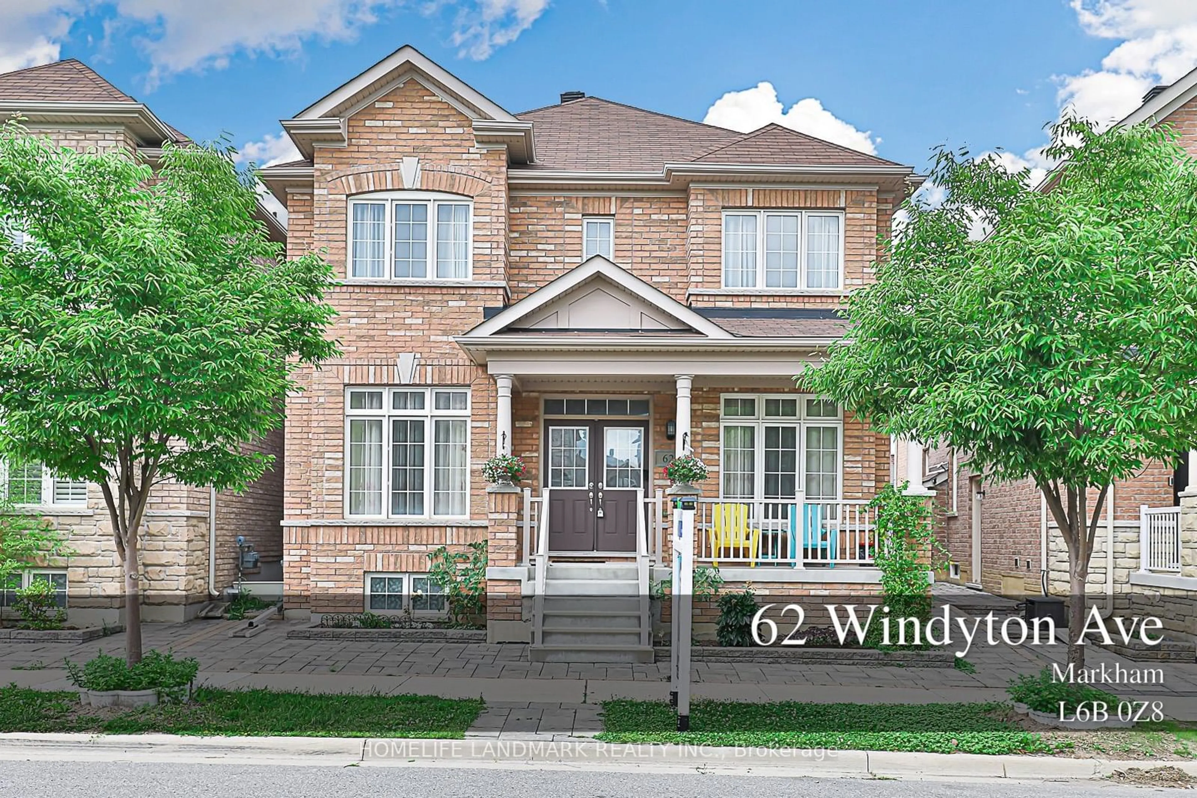 Home with brick exterior material for 62 Windyton Ave, Markham Ontario L6B 0V5