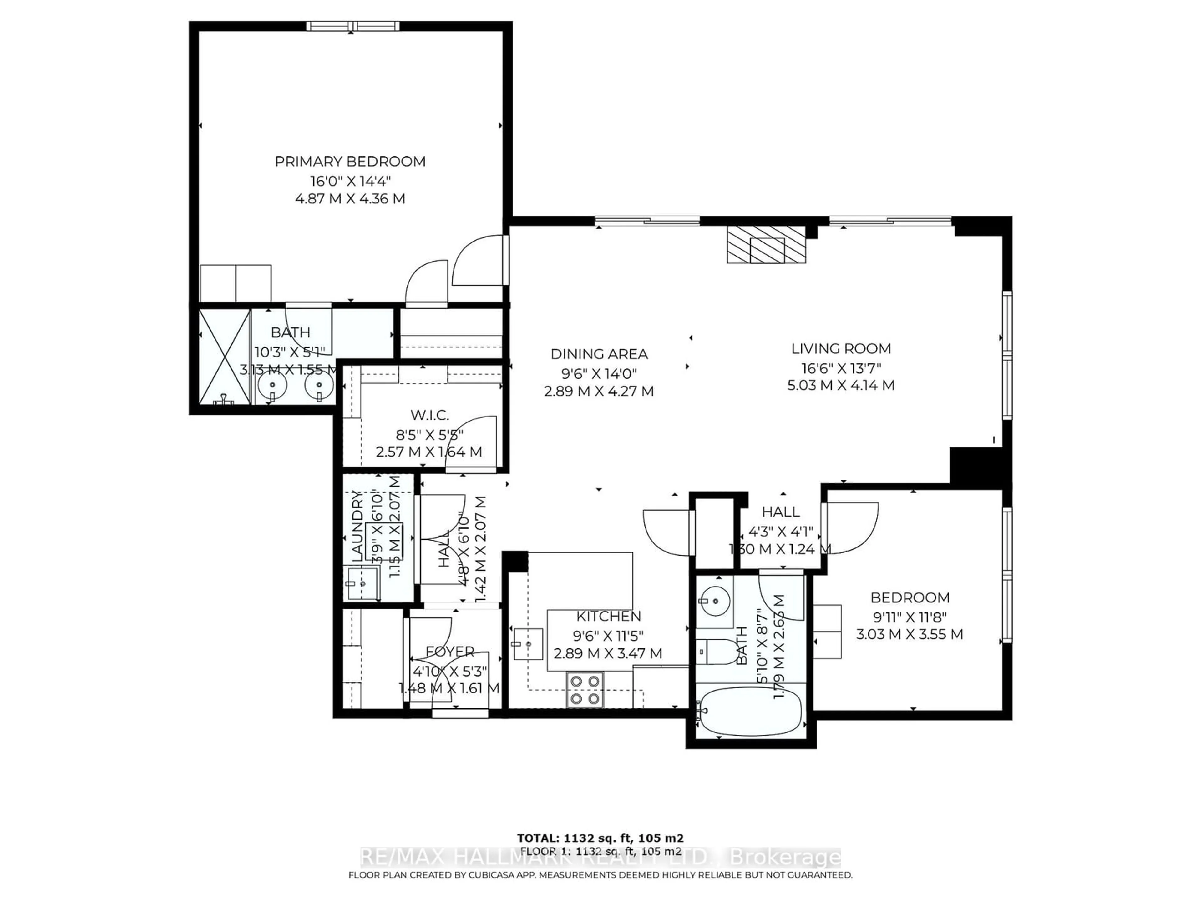 Floor plan for 9255 Jane St #311, Vaughan Ontario L6A 0K1