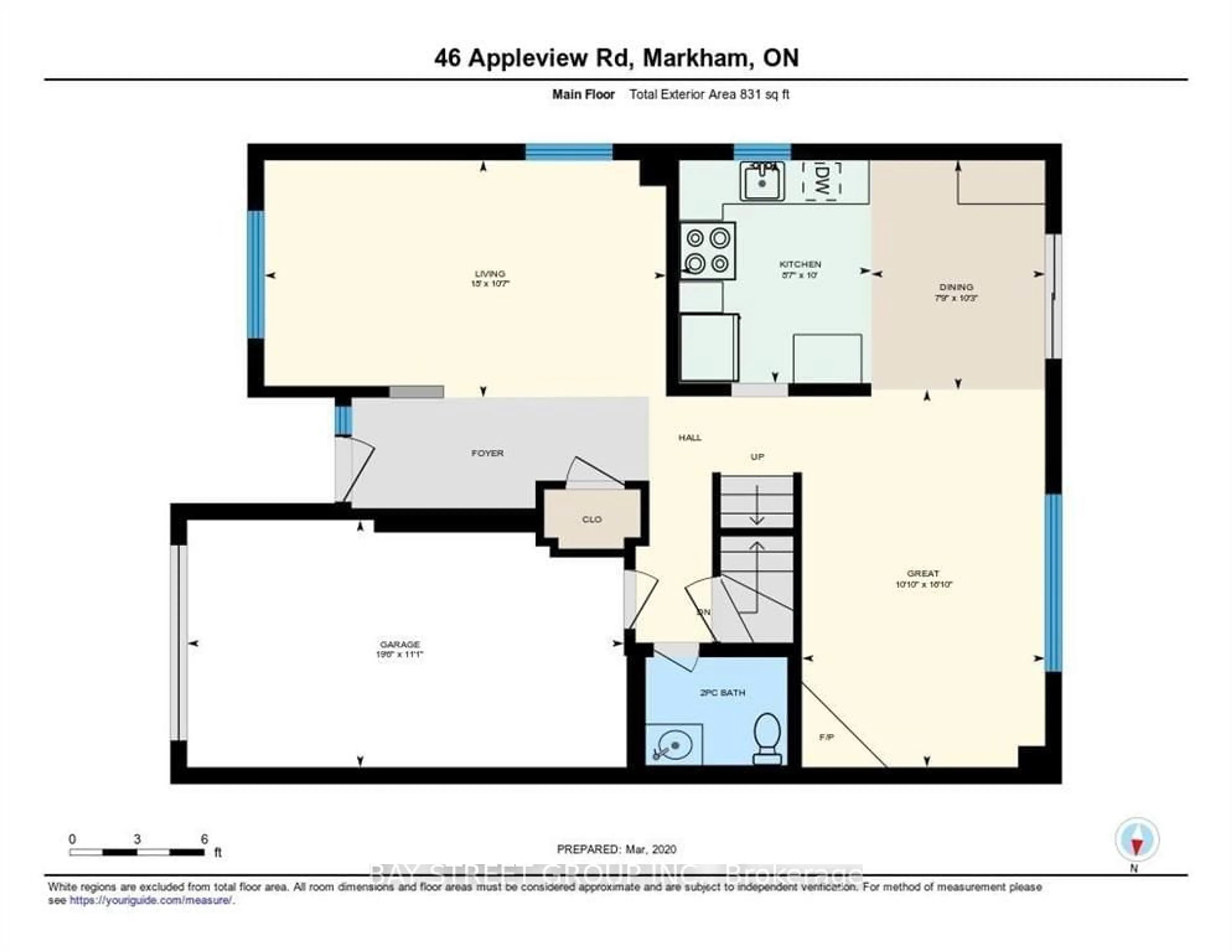 Floor plan for 46 Appleview Rd, Markham Ontario L6E 2G2