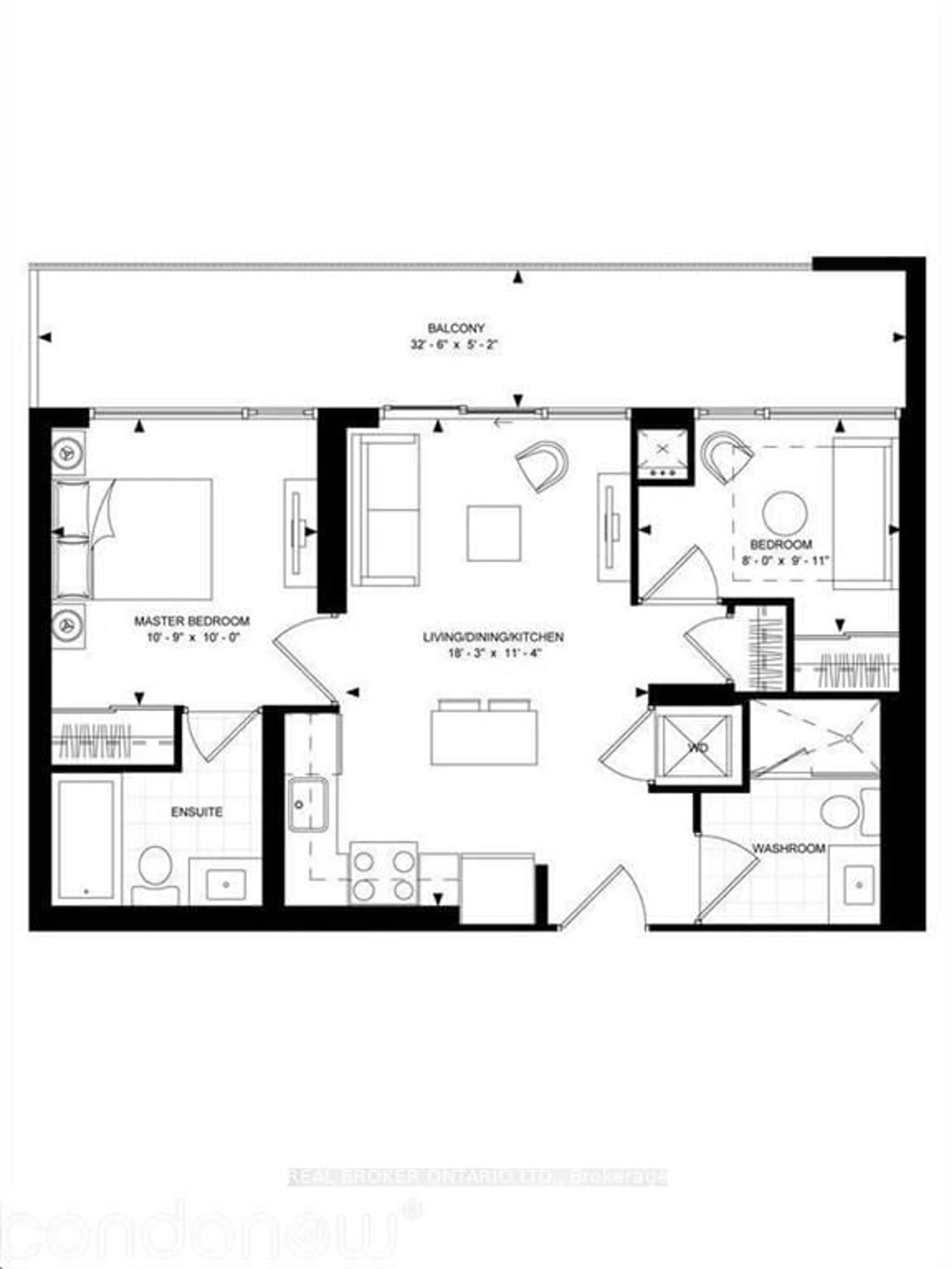 Floor plan for 7895 Jane St #614, Vaughan Ontario L4K 2M7