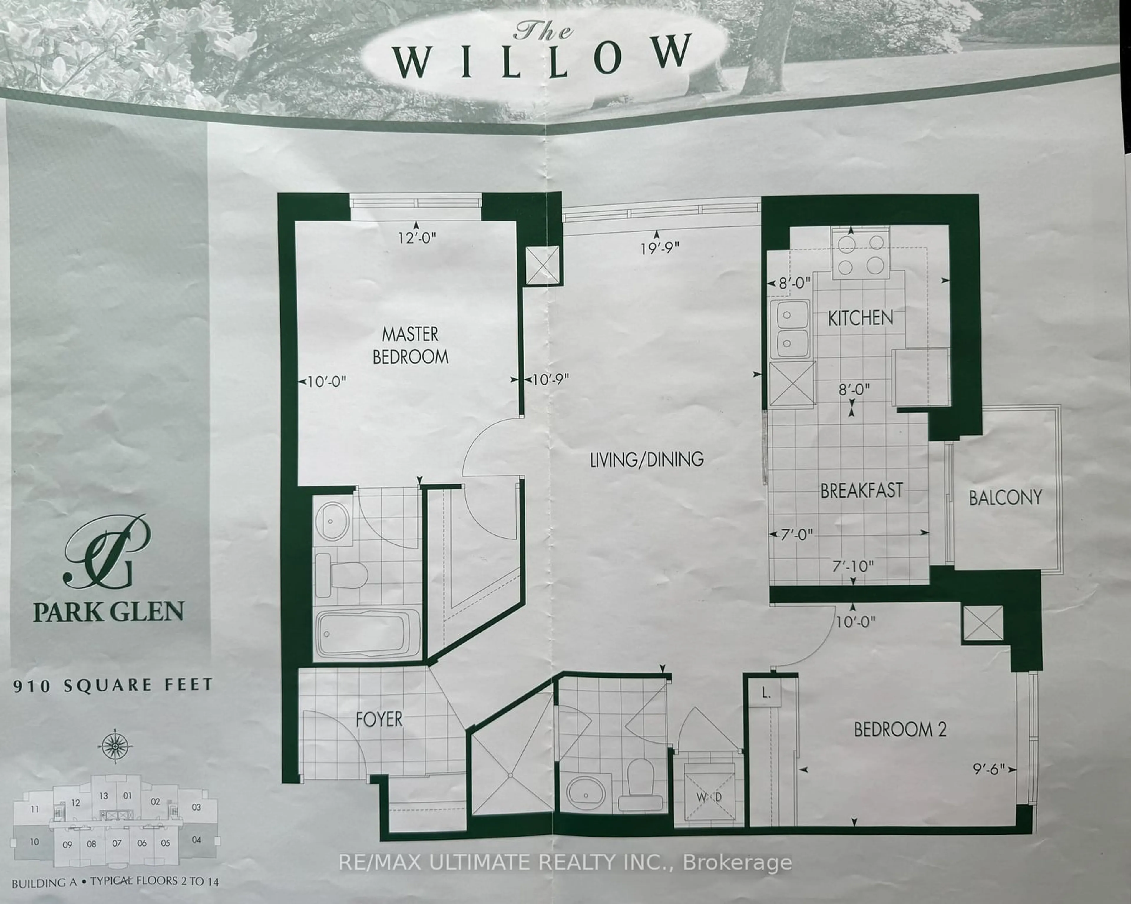 Floor plan for 23 ONEIDA Cres #1110, Richmond Hill Ontario L4B 0A2