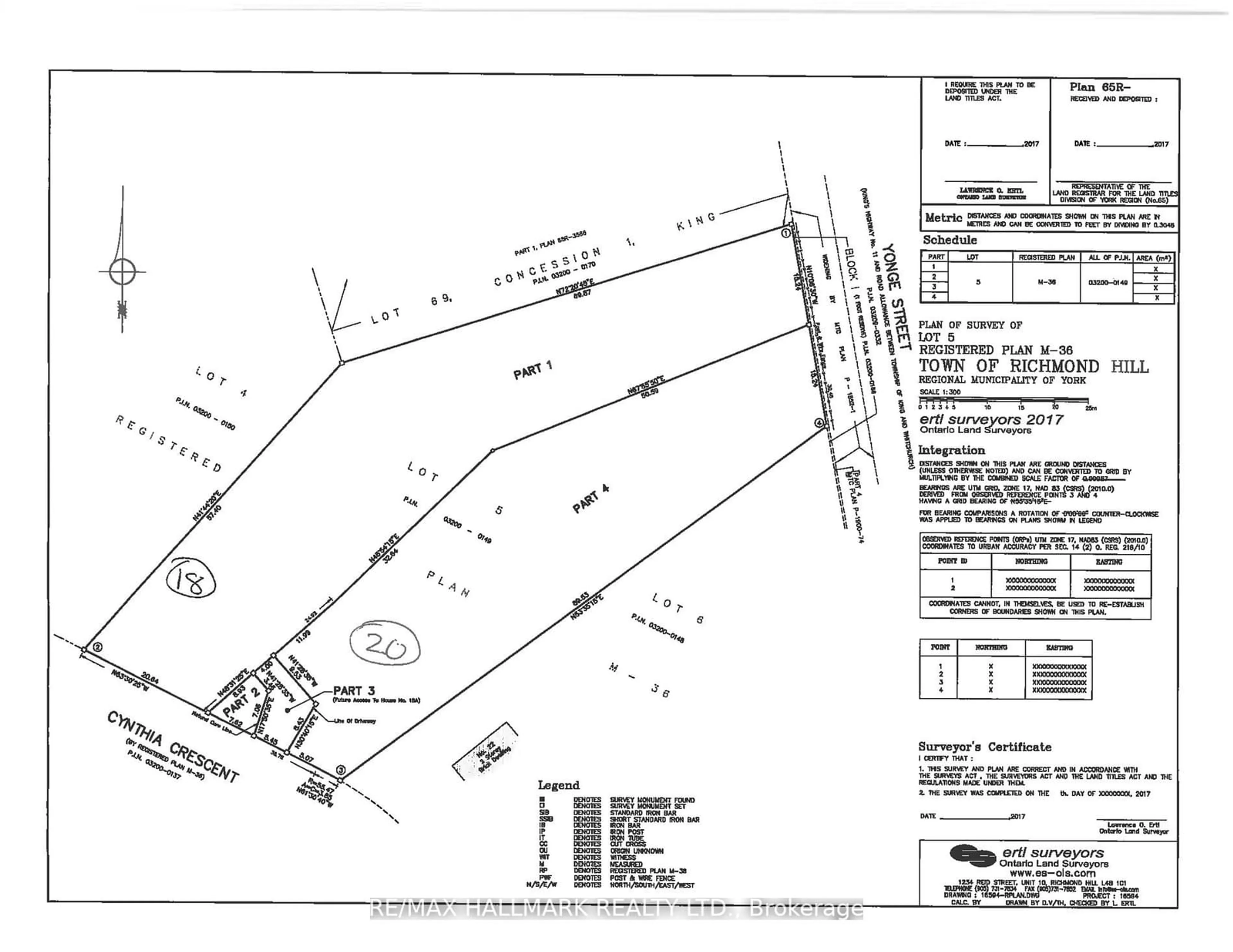 Floor plan for 18 & 20 Cynthia Cres, Richmond Hill Ontario L4E 2P8