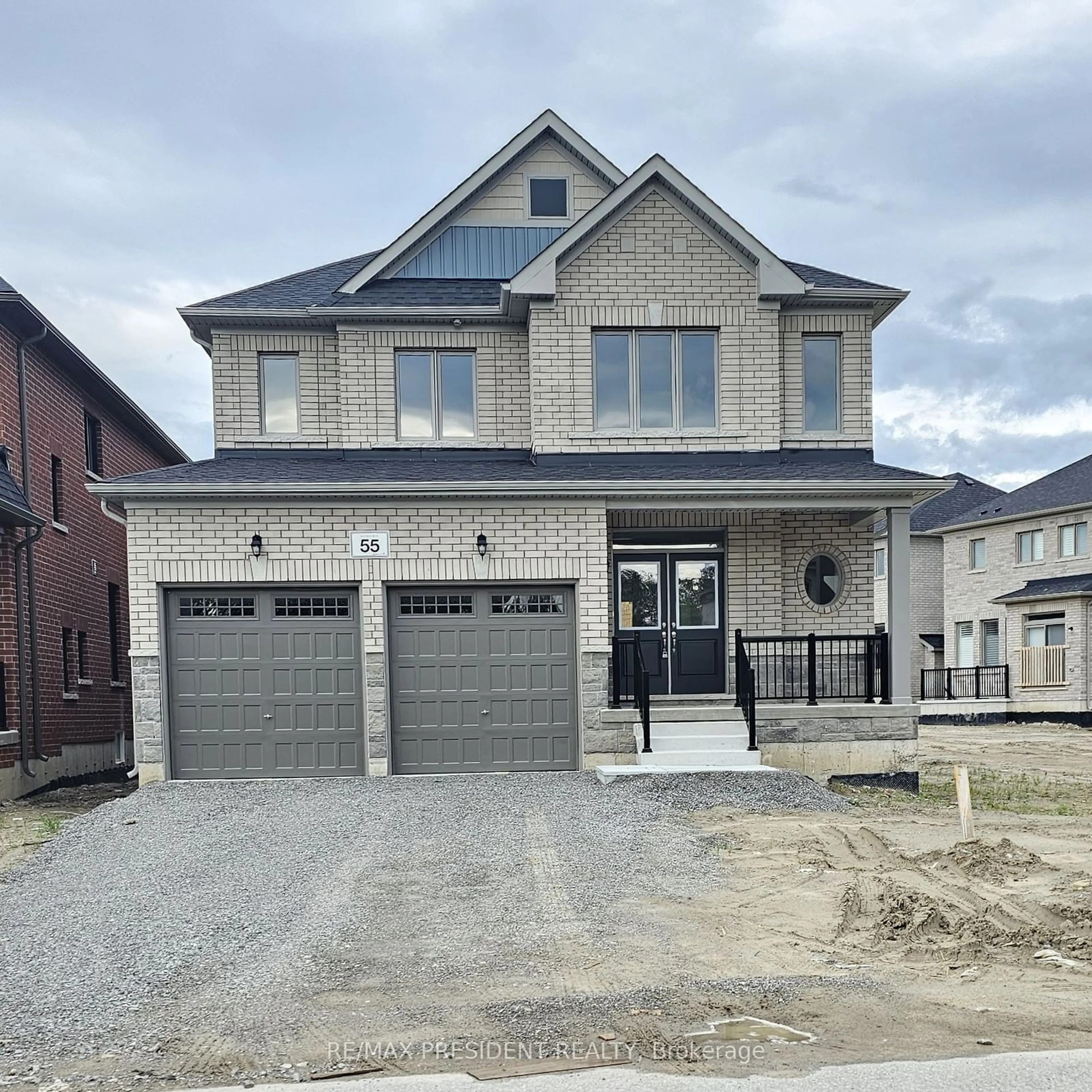 Home with brick exterior material for 55 Baycroft Blvd, Essa Ontario L3W 0M1