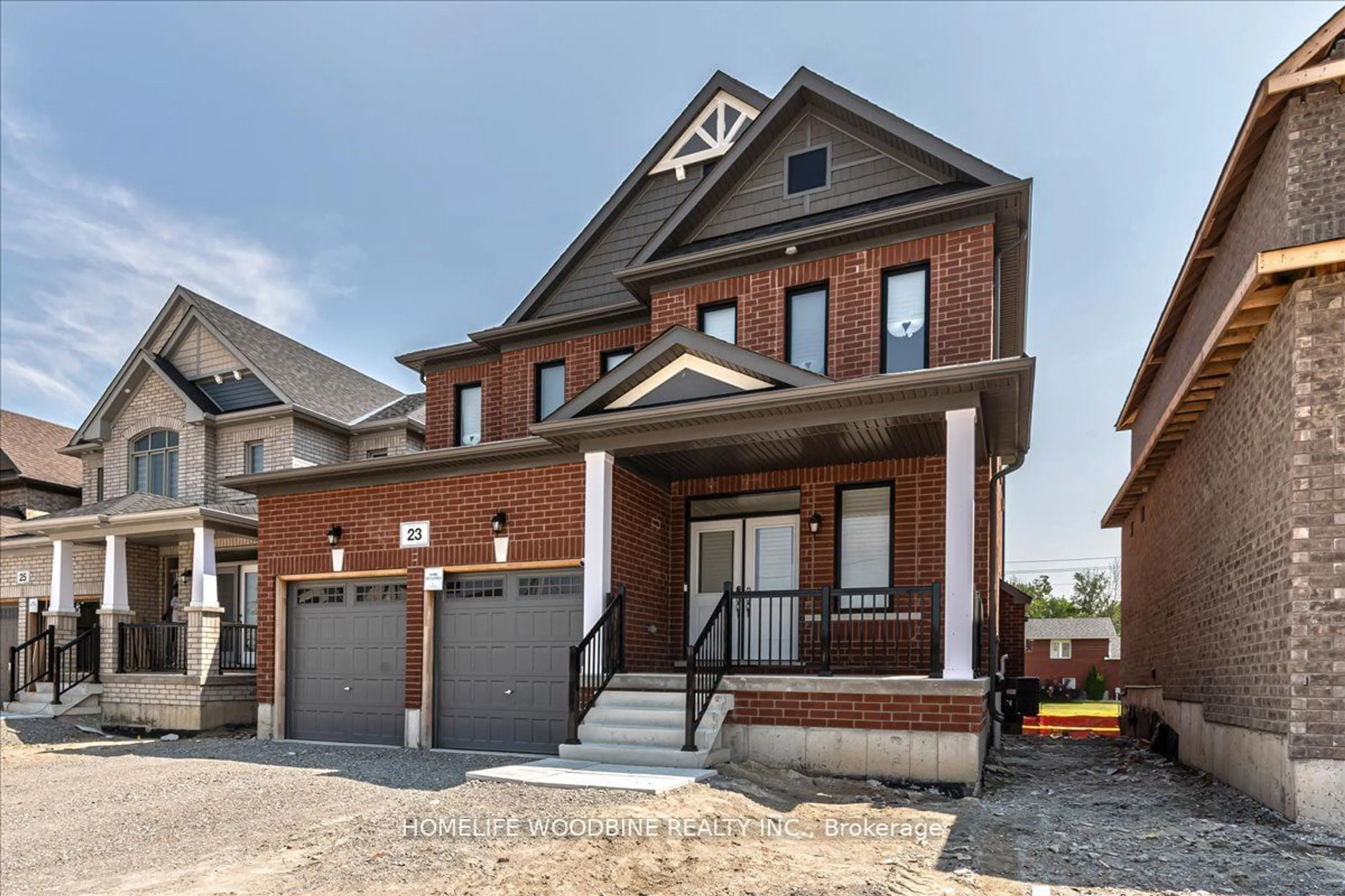 Home with brick exterior material for 23 Wakefield Blvd, Essa Ontario L0M 1B4