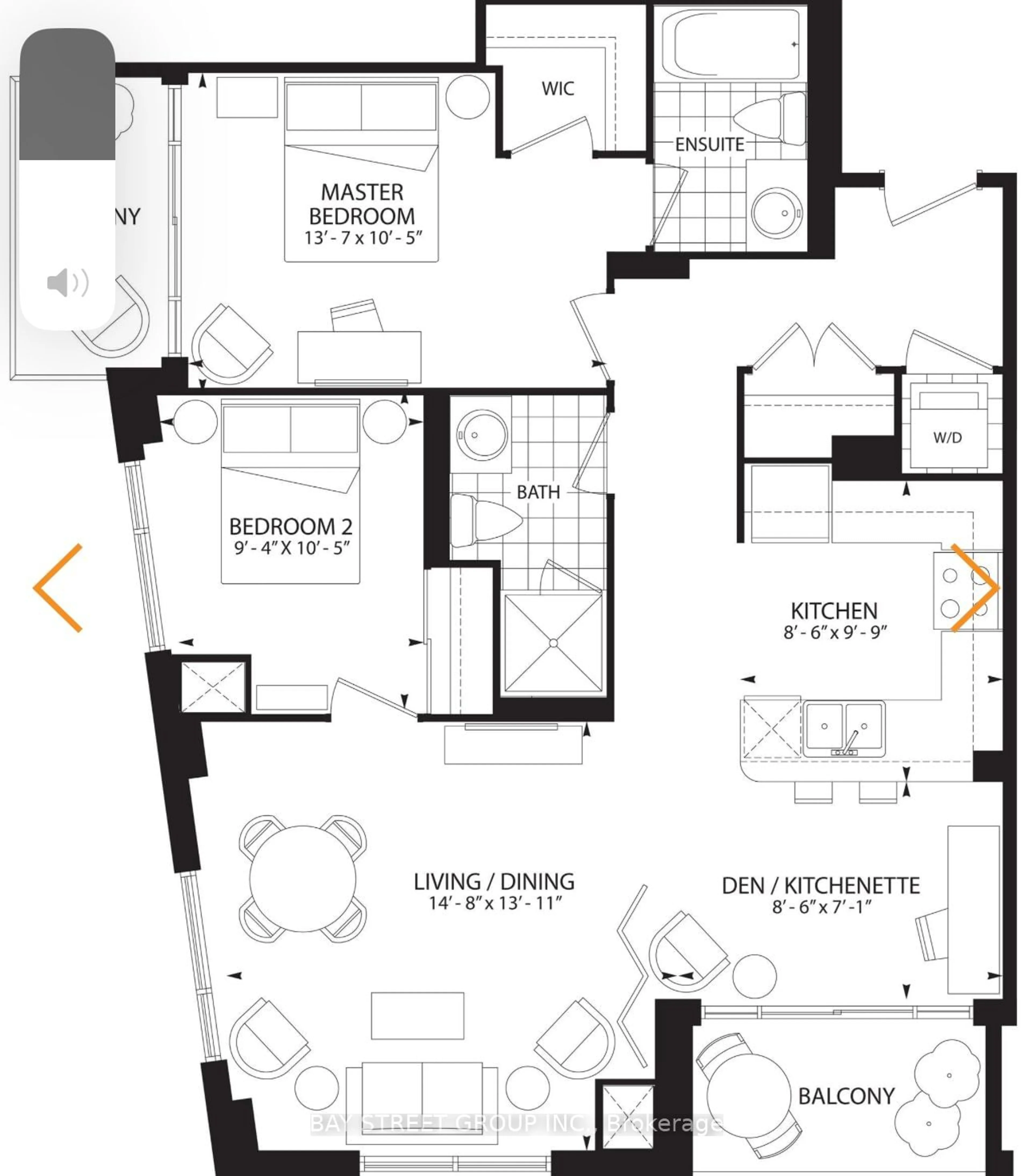 Floor plan for 540 Bur Oak Ave #327, Markham Ontario L6C 0Y2