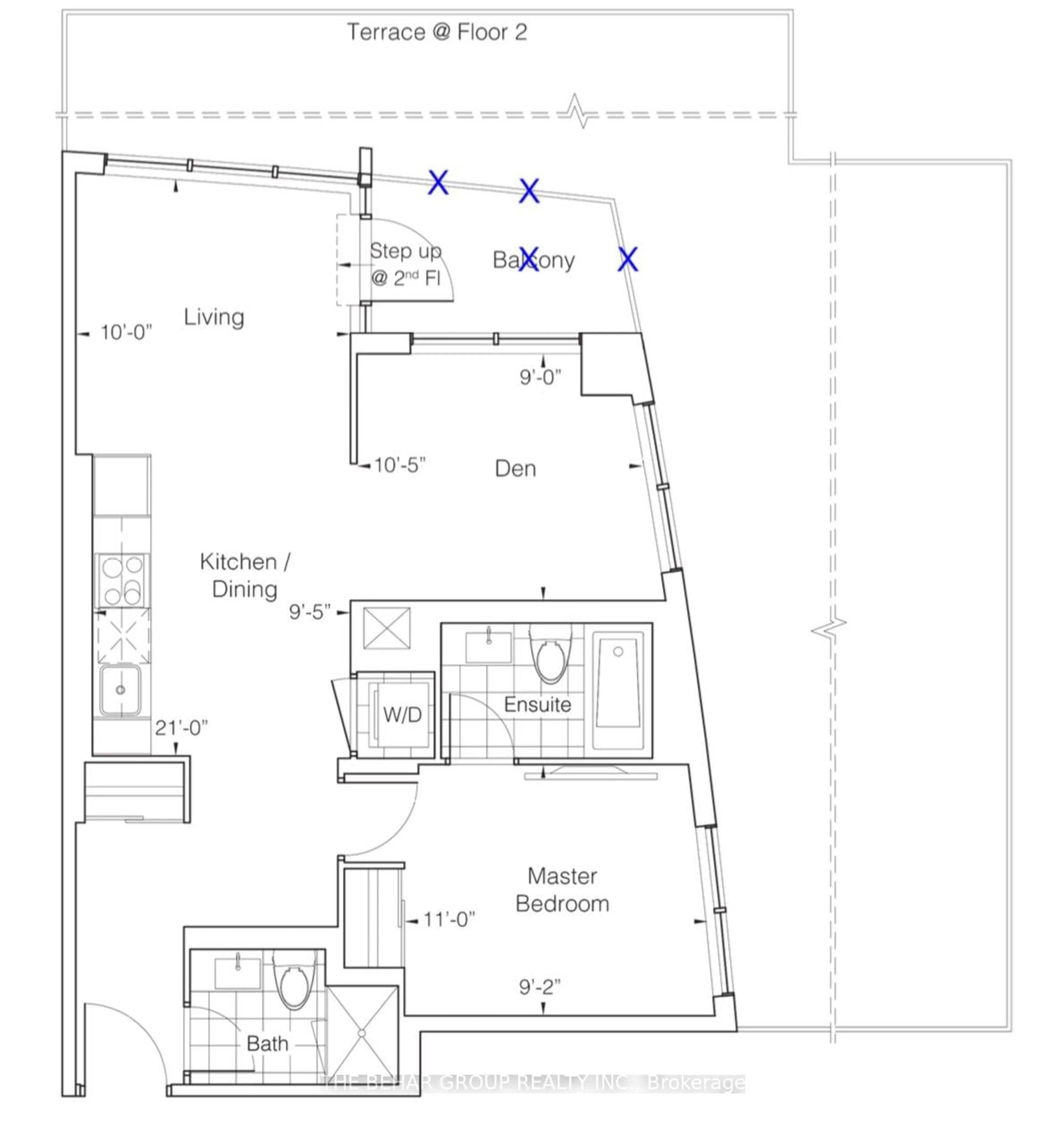 Floor plan for 1 Promenade Circ #B-220, Vaughan Ontario L4J 4P8