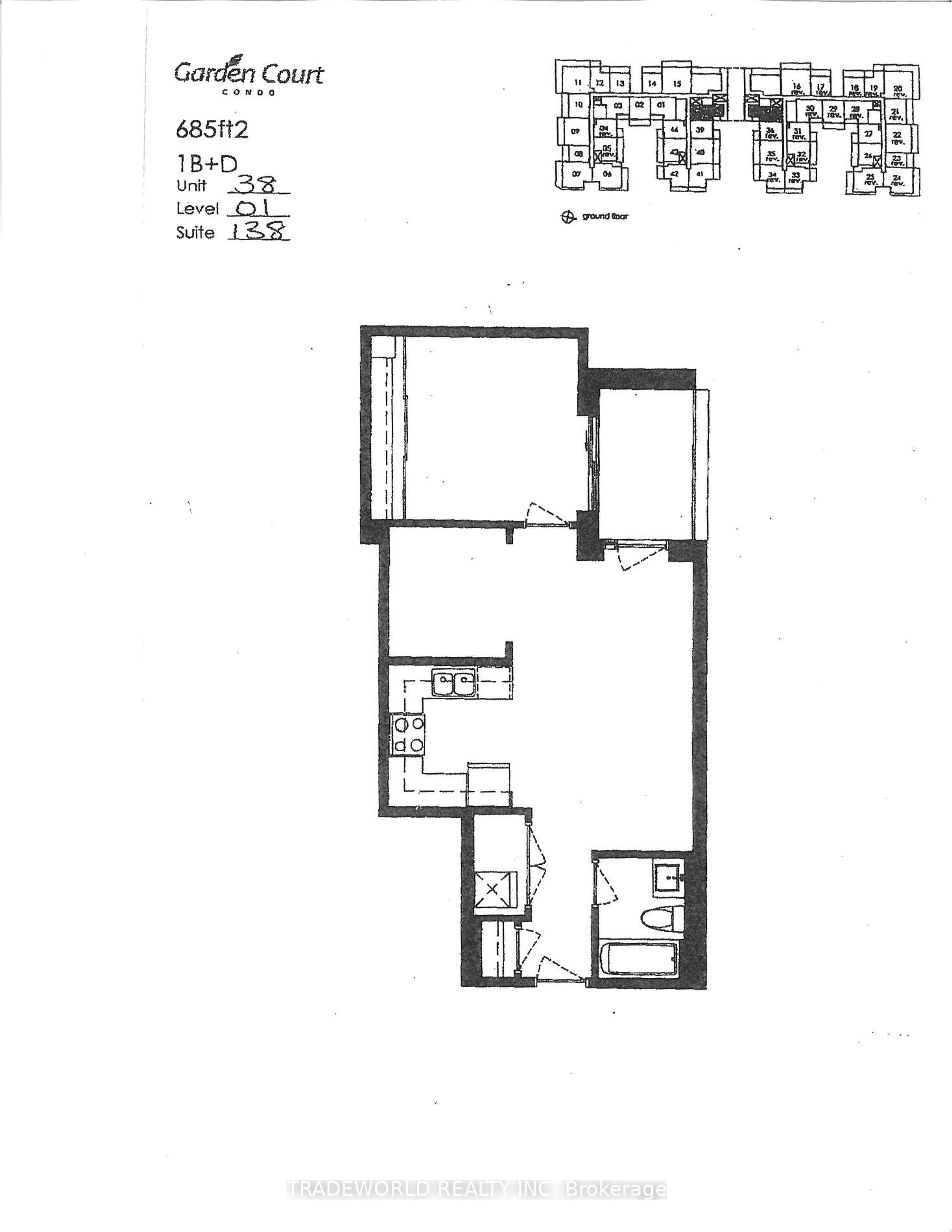 Floor plan for 28 Prince Regent St #138, Markham Ontario L6C 0V5