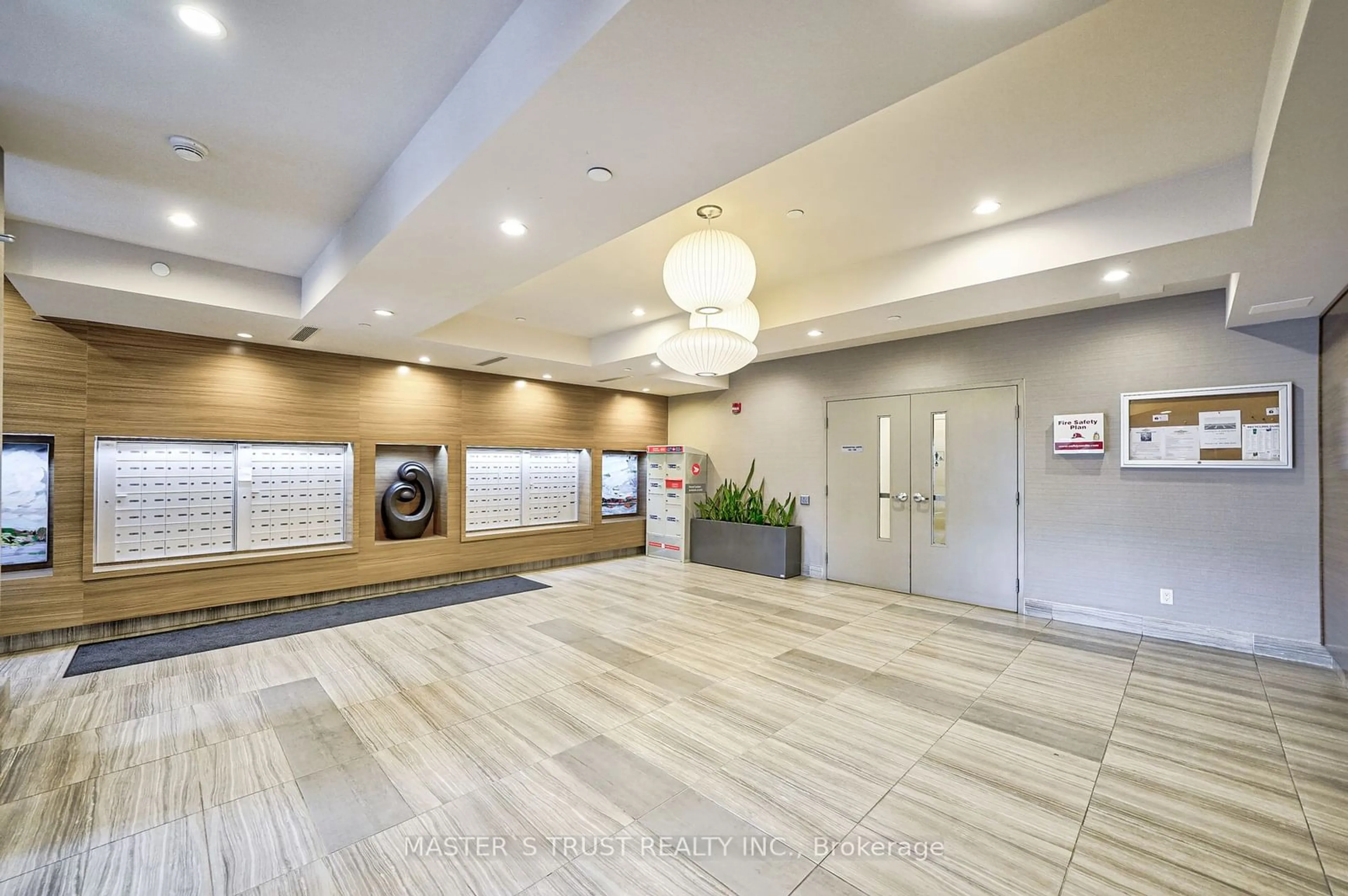 Indoor lobby for 2 Adam Sellers St #404, Markham Ontario L6B 1N2