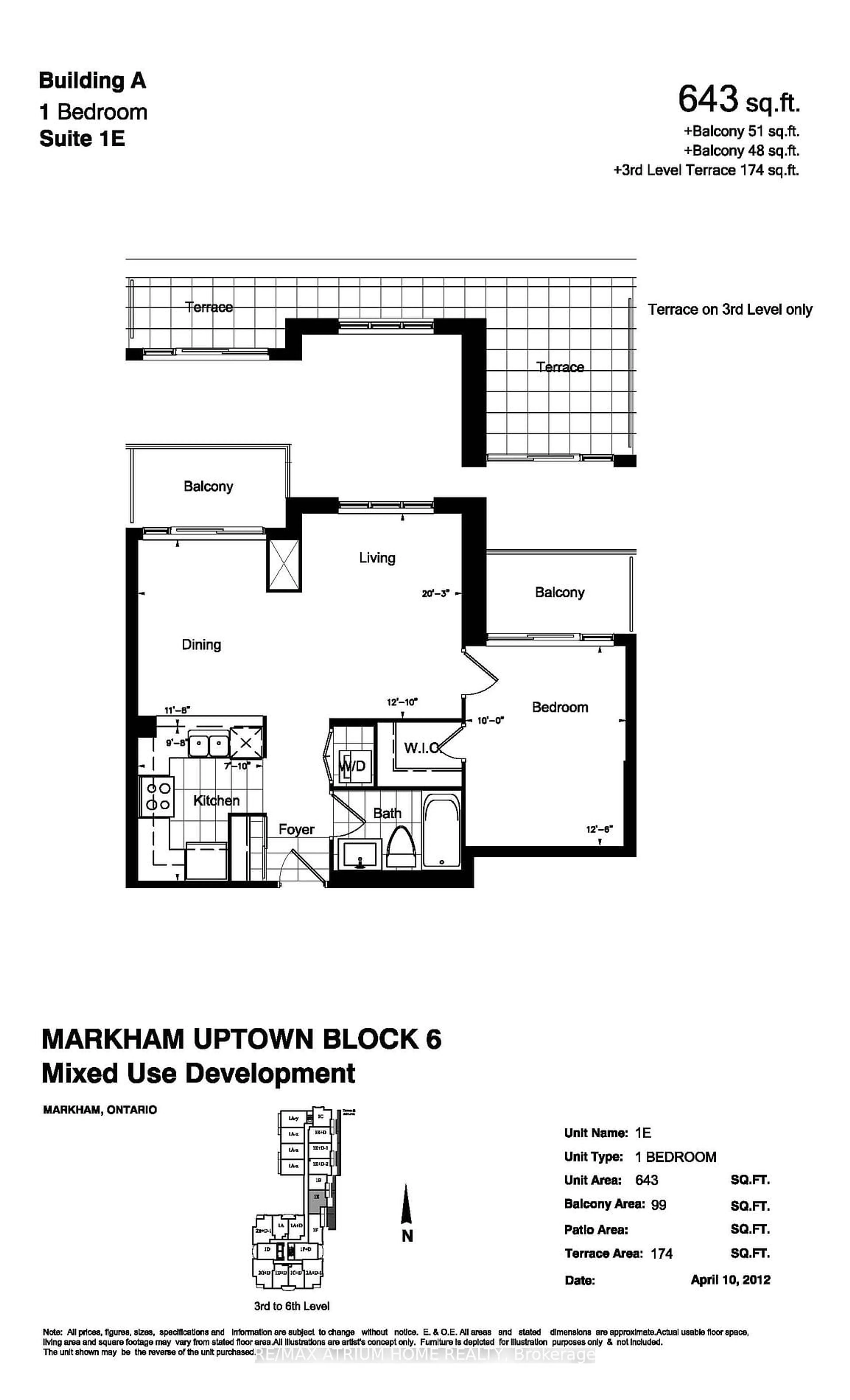 Floor plan for 8200 Birchmount Rd #717, Markham Ontario L3R 9W1