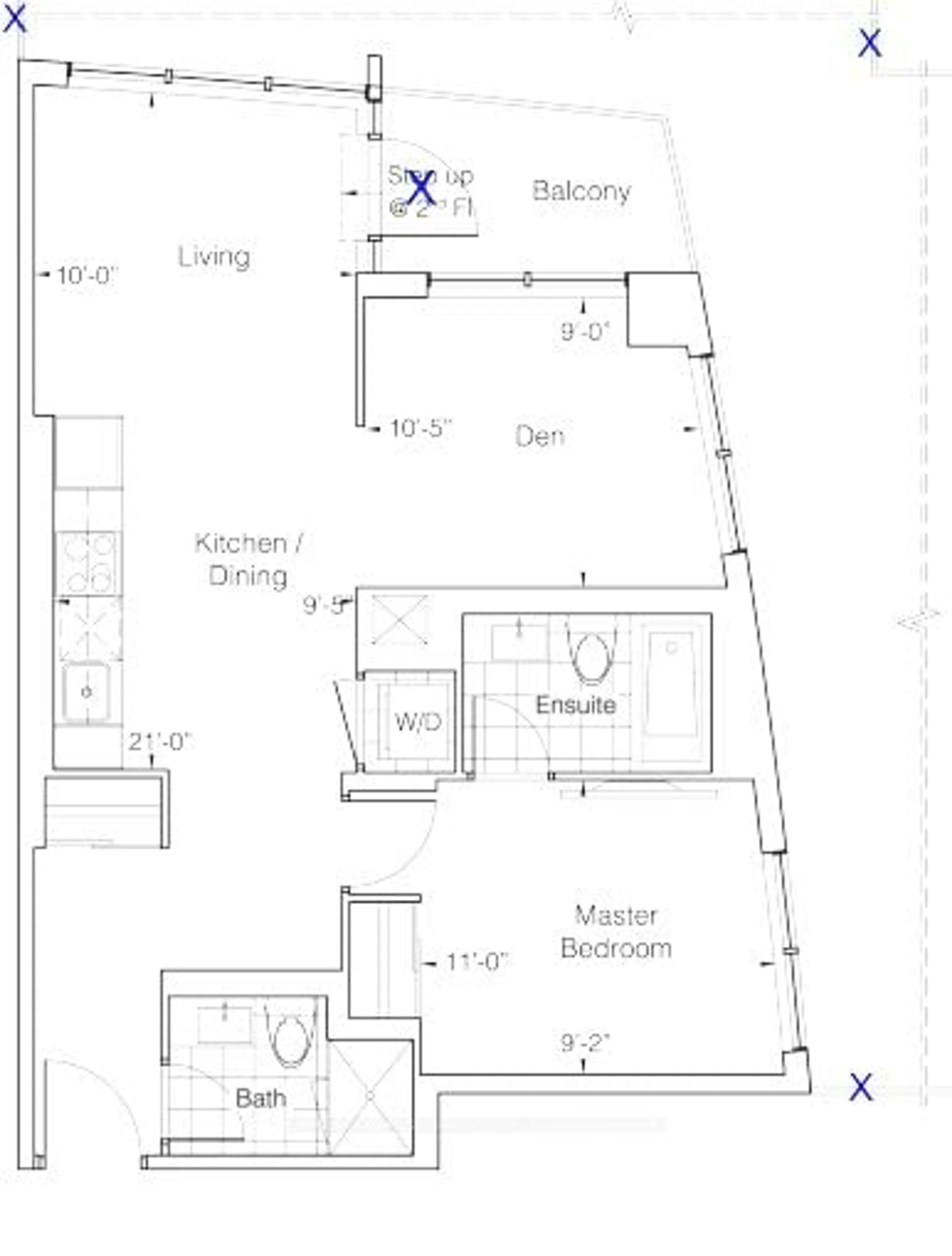 Floor plan for 1 Promenade Circ #B1408, Vaughan Ontario L4J 4P8