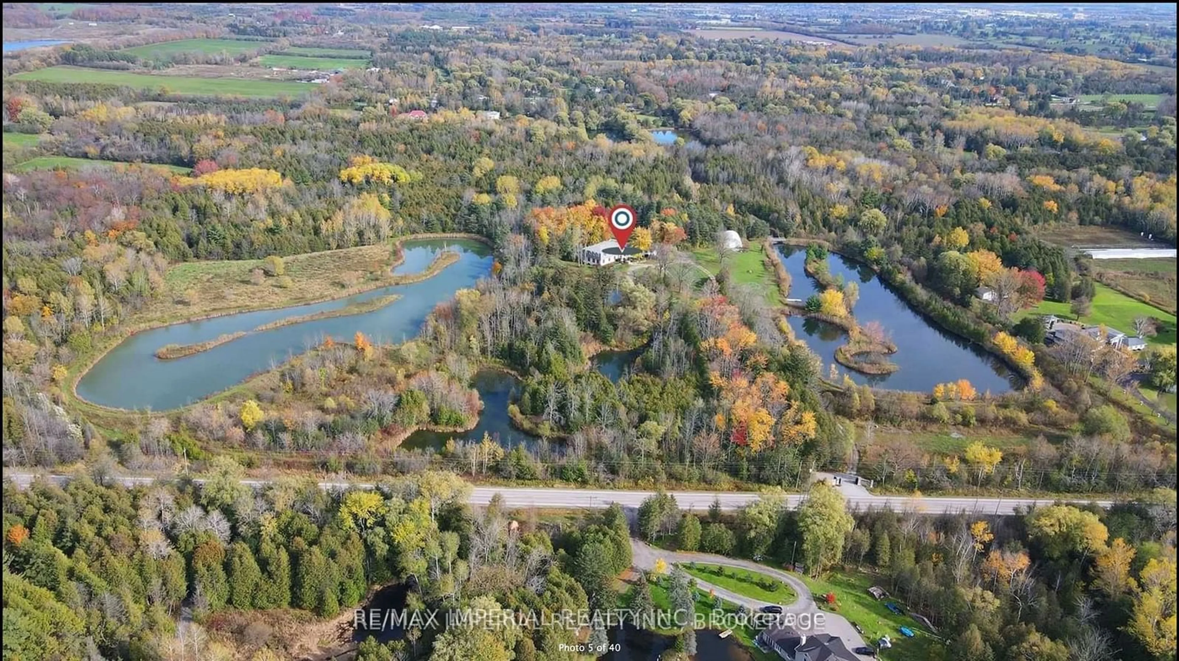 A pic from outside/outdoor area/front of a property/back of a property/a pic from drone, water/lake/river/ocean view for 13231 Kennedy Rd, Whitchurch-Stouffville Ontario L4A 7X5