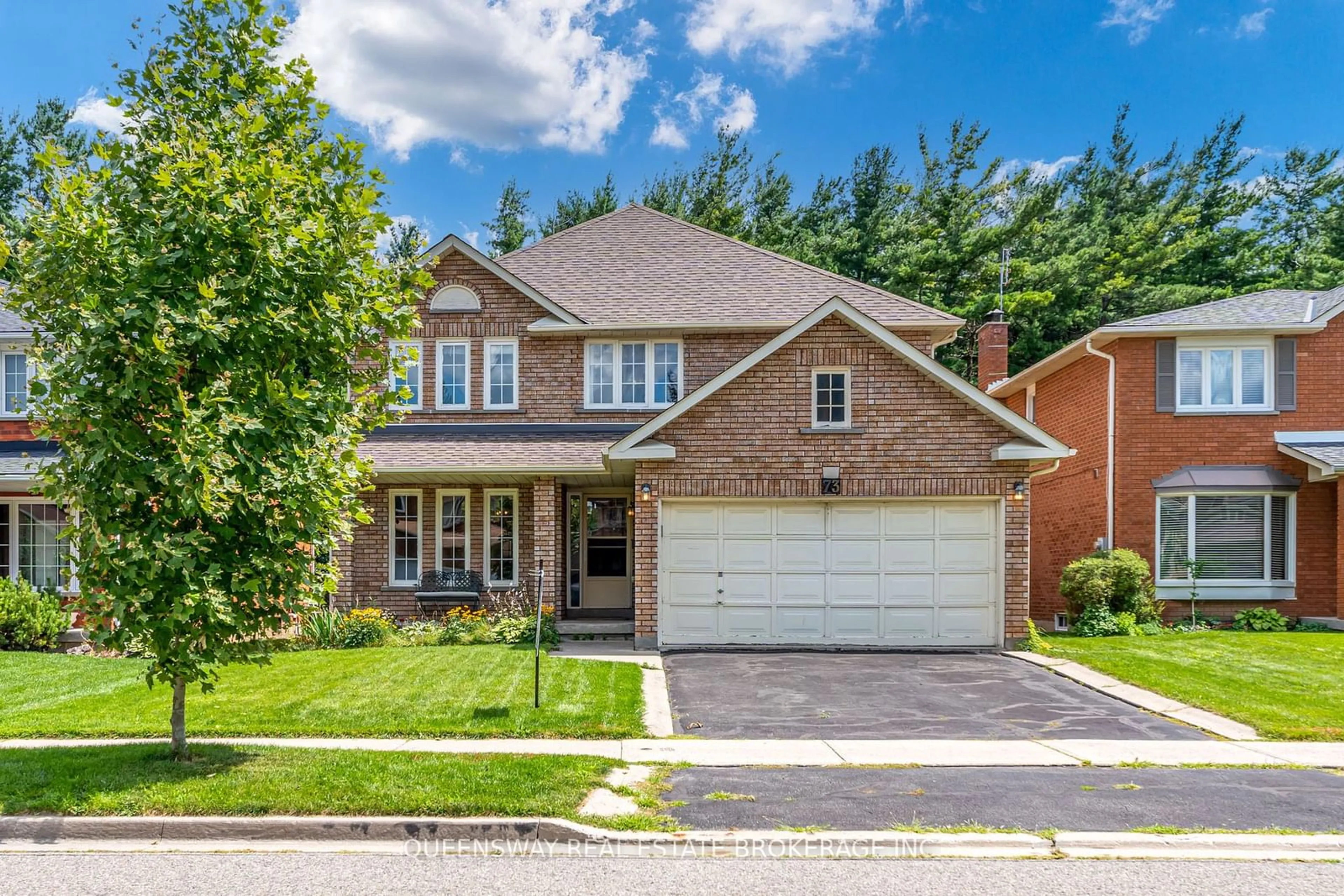 Home with brick exterior material for 73 Crandall Dr, Markham Ontario L3P 6L1