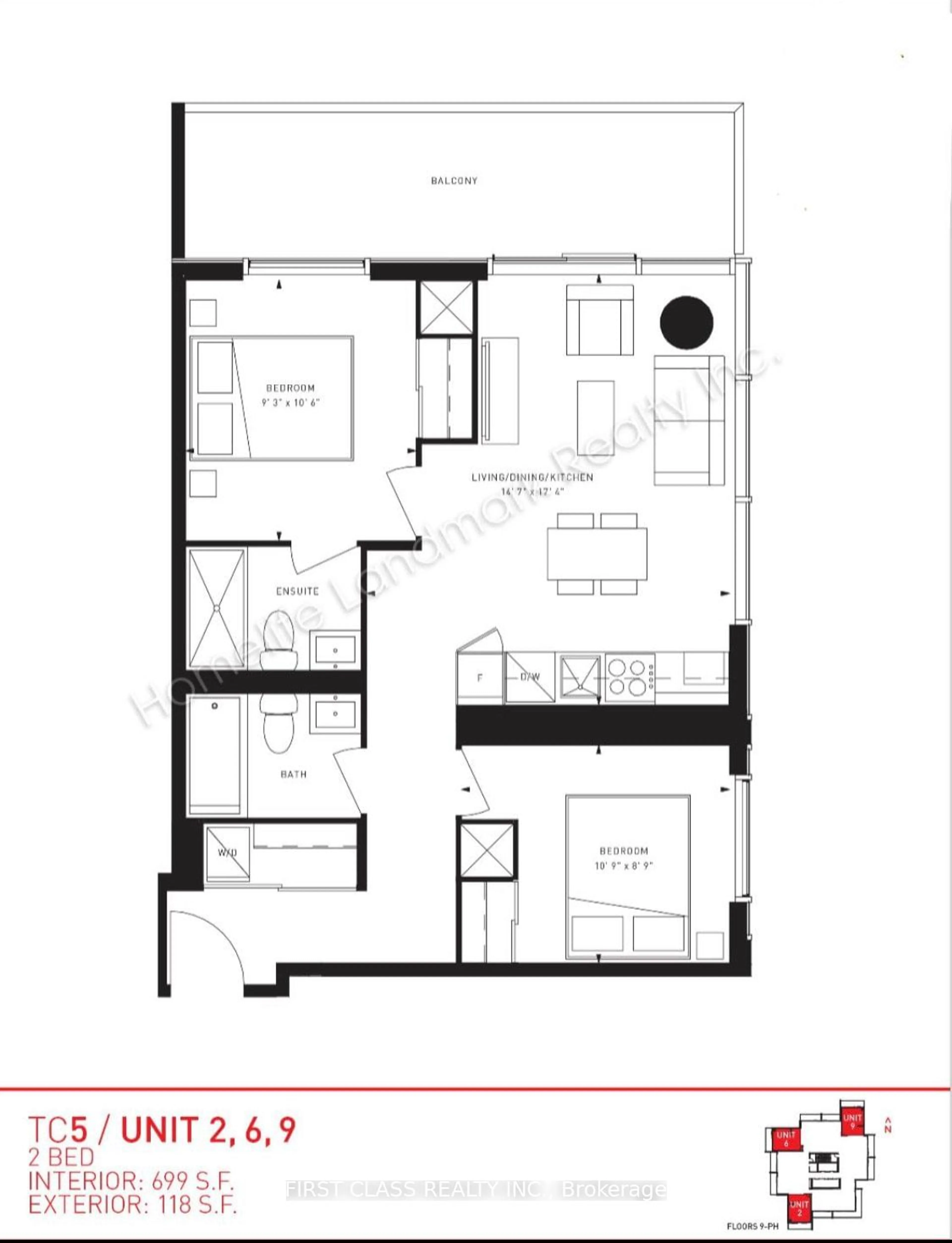 Floor plan for 7890 Jane St #1902, Vaughan Ontario L4K 0K9
