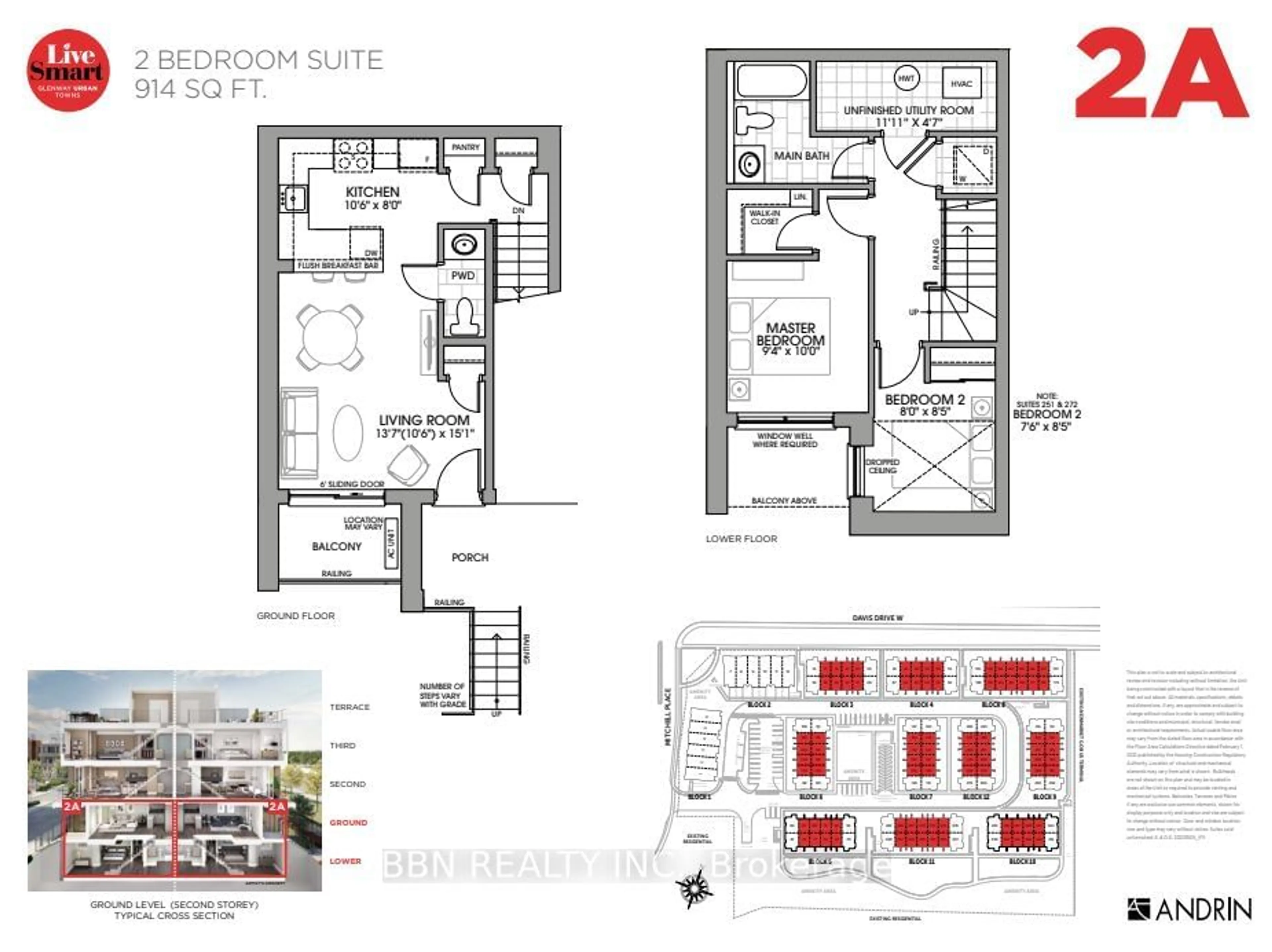 Floor plan for 15 Lytham Green Circ #10, Newmarket Ontario L5R 3X8