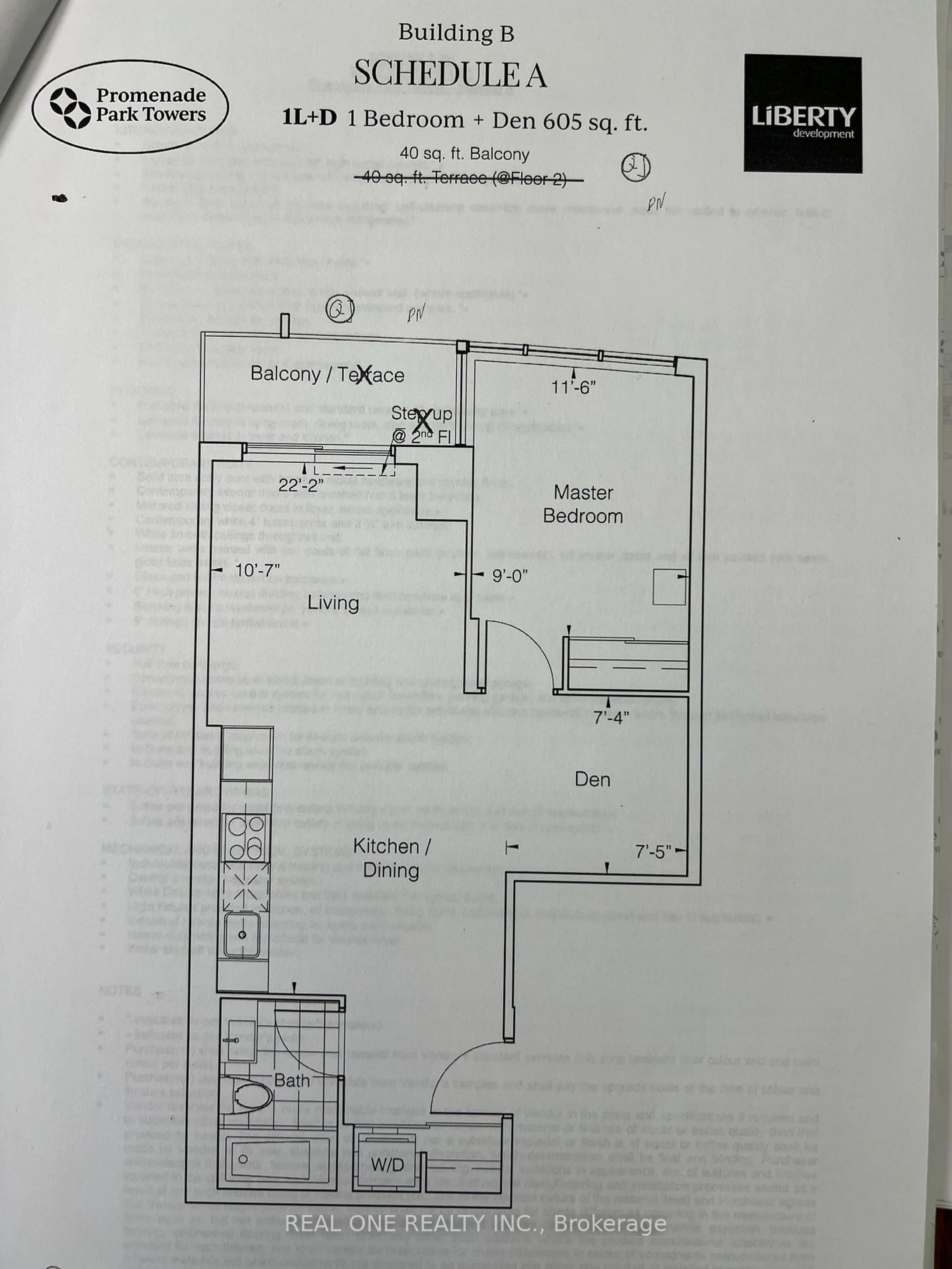 Floor plan for 1 Promenade Circ #B01, Vaughan Ontario L4J 4P8