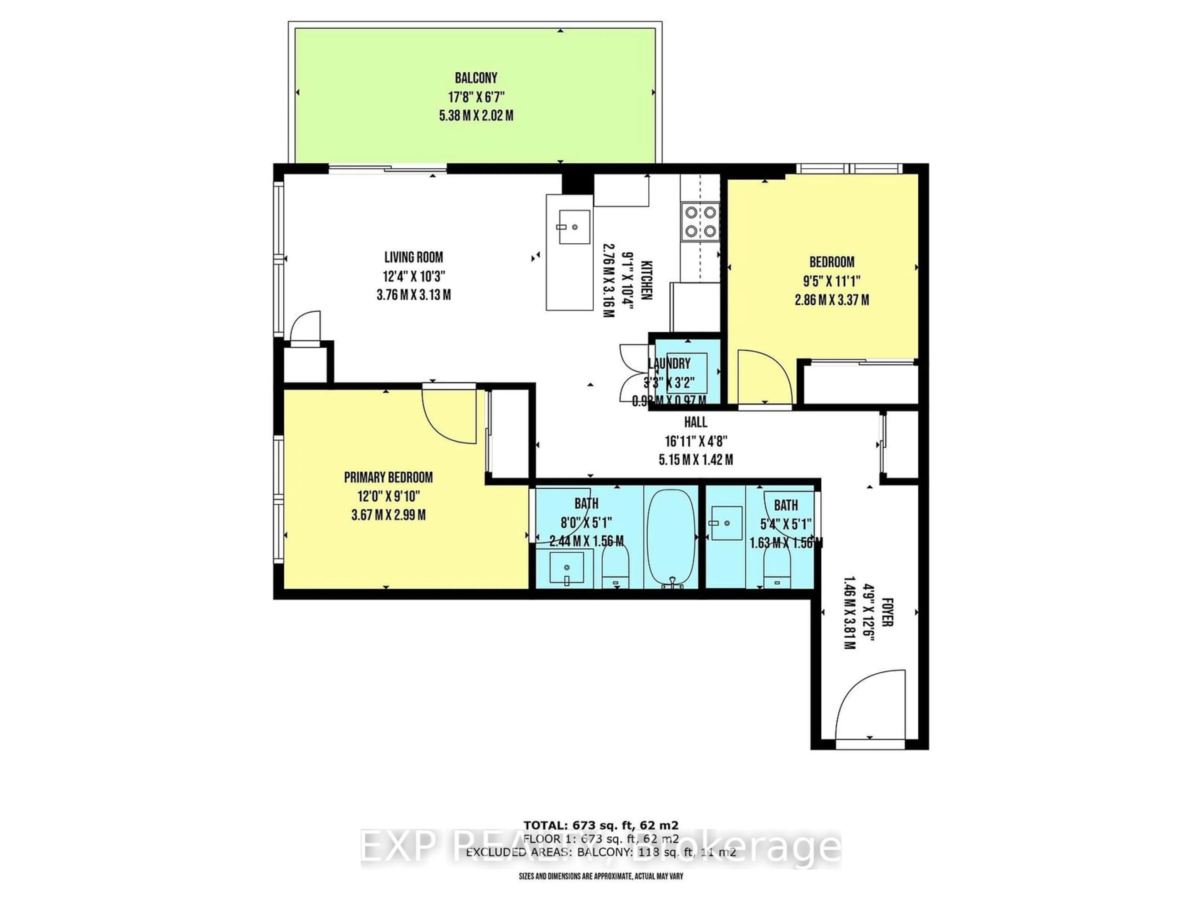 Floor plan for 11611 Yonge St #309, Richmond Hill Ontario L4E 1G2