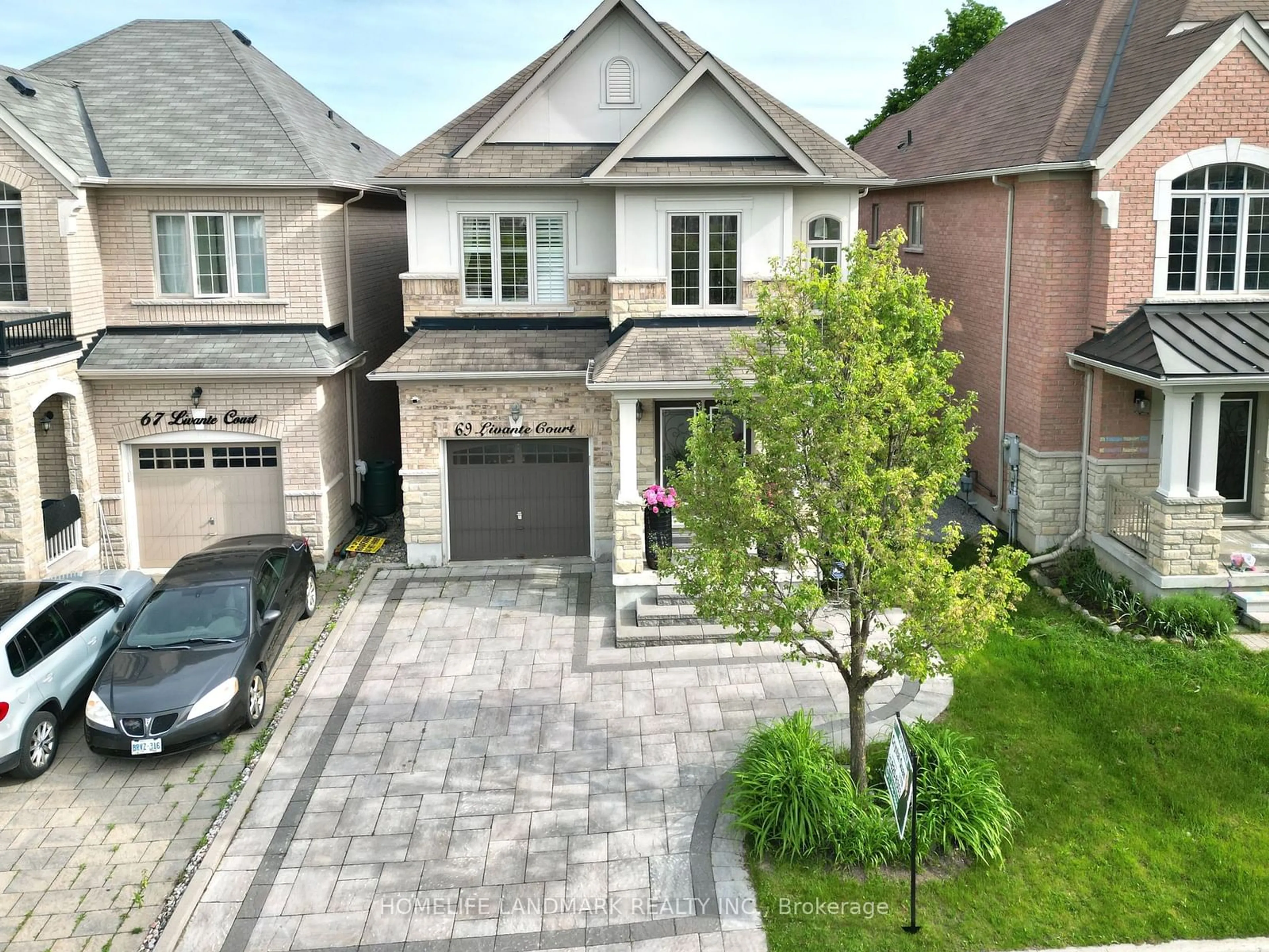 Home with brick exterior material for 69 Livante Crt, Markham Ontario L6C 0T5
