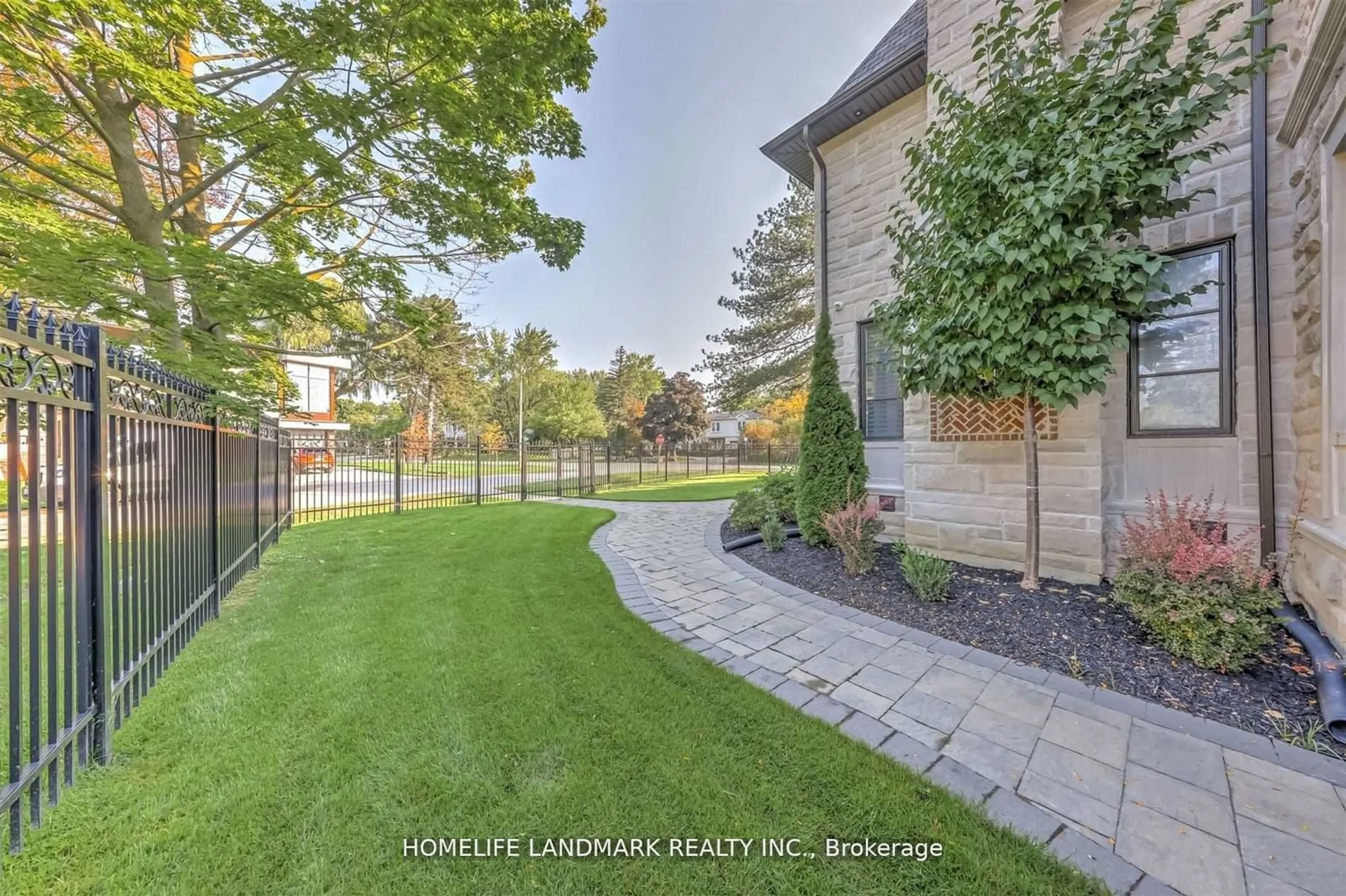 Patio, the fenced backyard for 21 Hammok Cres, Markham Ontario L3T 2X3