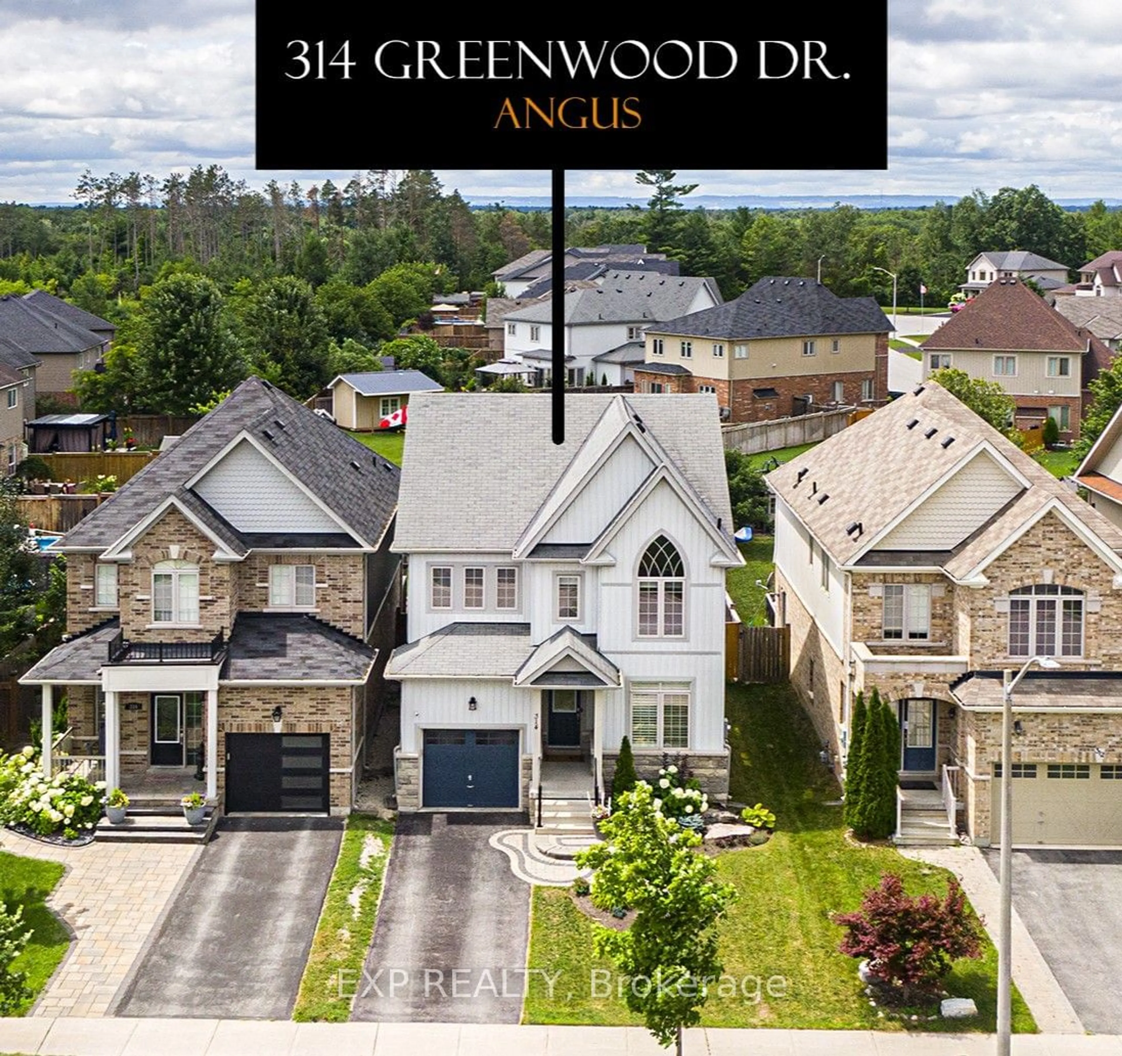 Frontside or backside of a home for 314 Greenwood Dr, Essa Ontario L0M 1B4