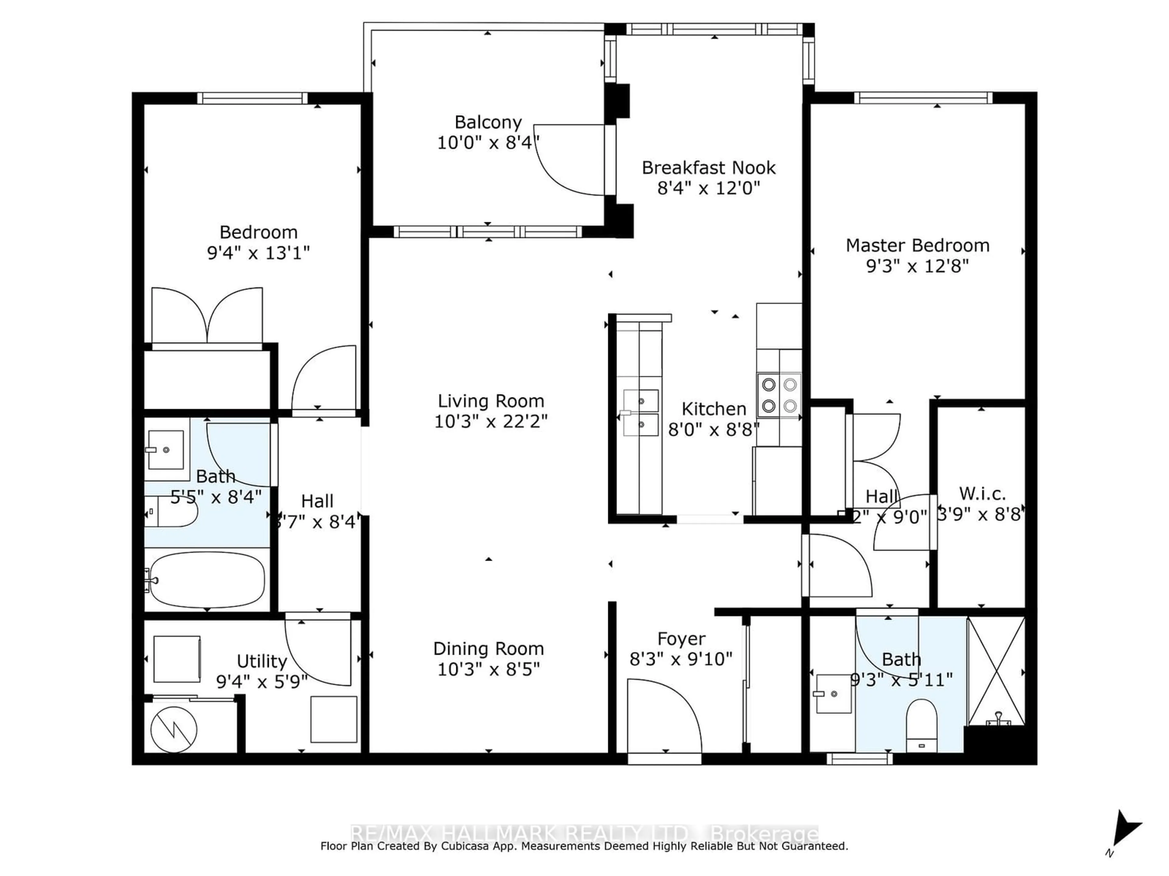 Floor plan for 50 The Boardwalk Way #209, Markham Ontario L6E 1B6