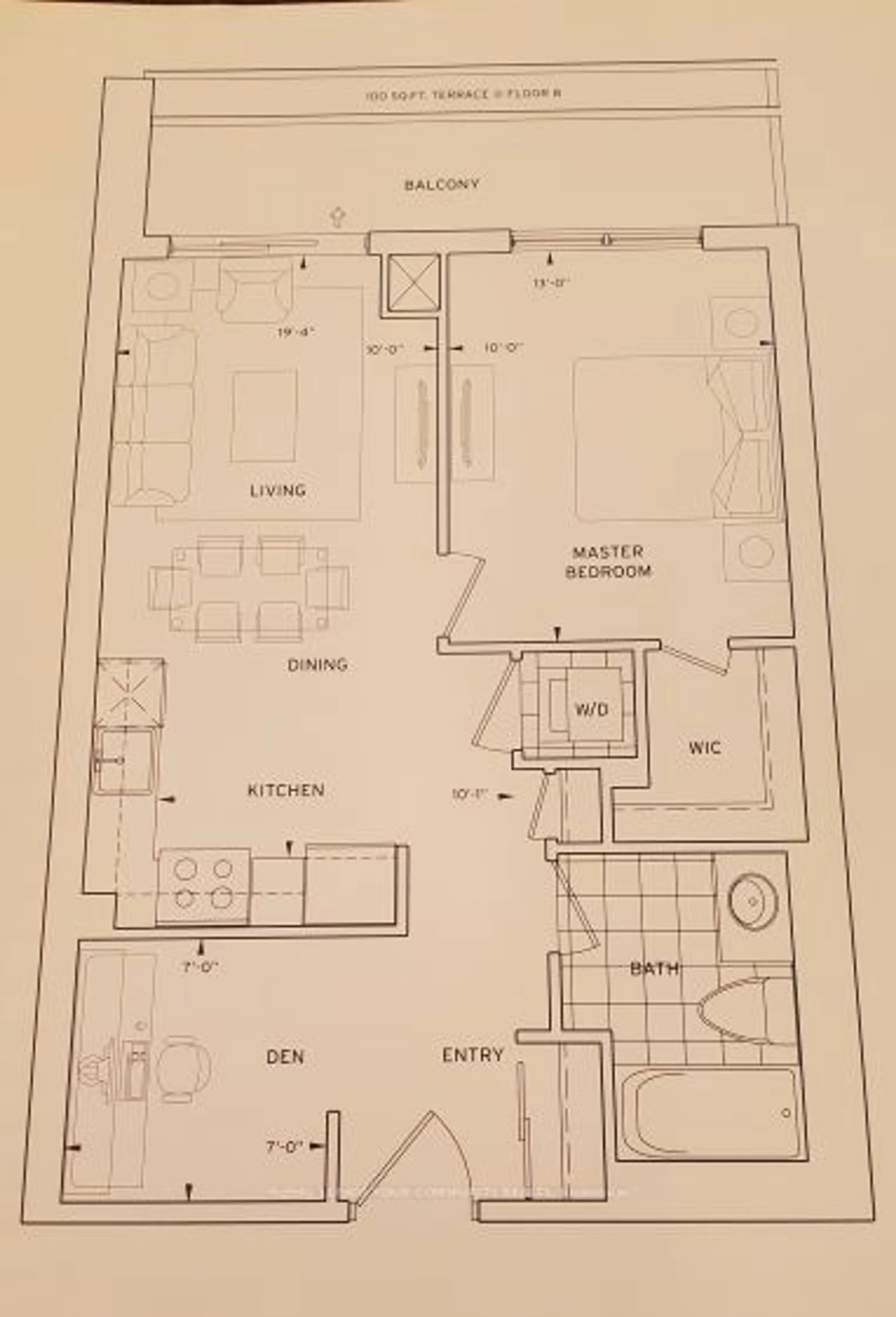 Floor plan for 3600 Highway 7 #PH 3, Vaughan Ontario L4L 0G7