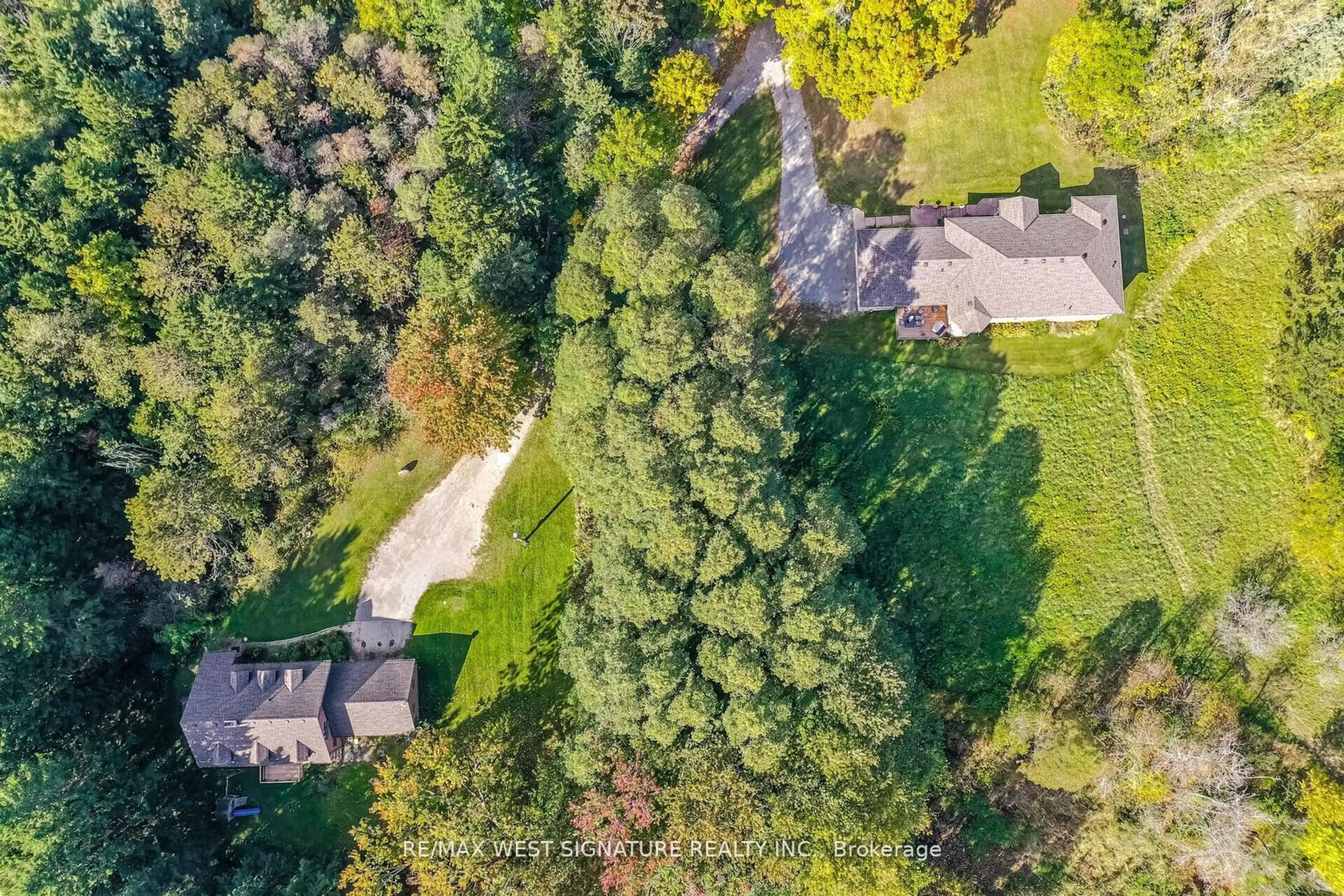 Frontside or backside of a home, the fenced backyard for 1639 16th Sdrd, King Ontario L7B 1L2