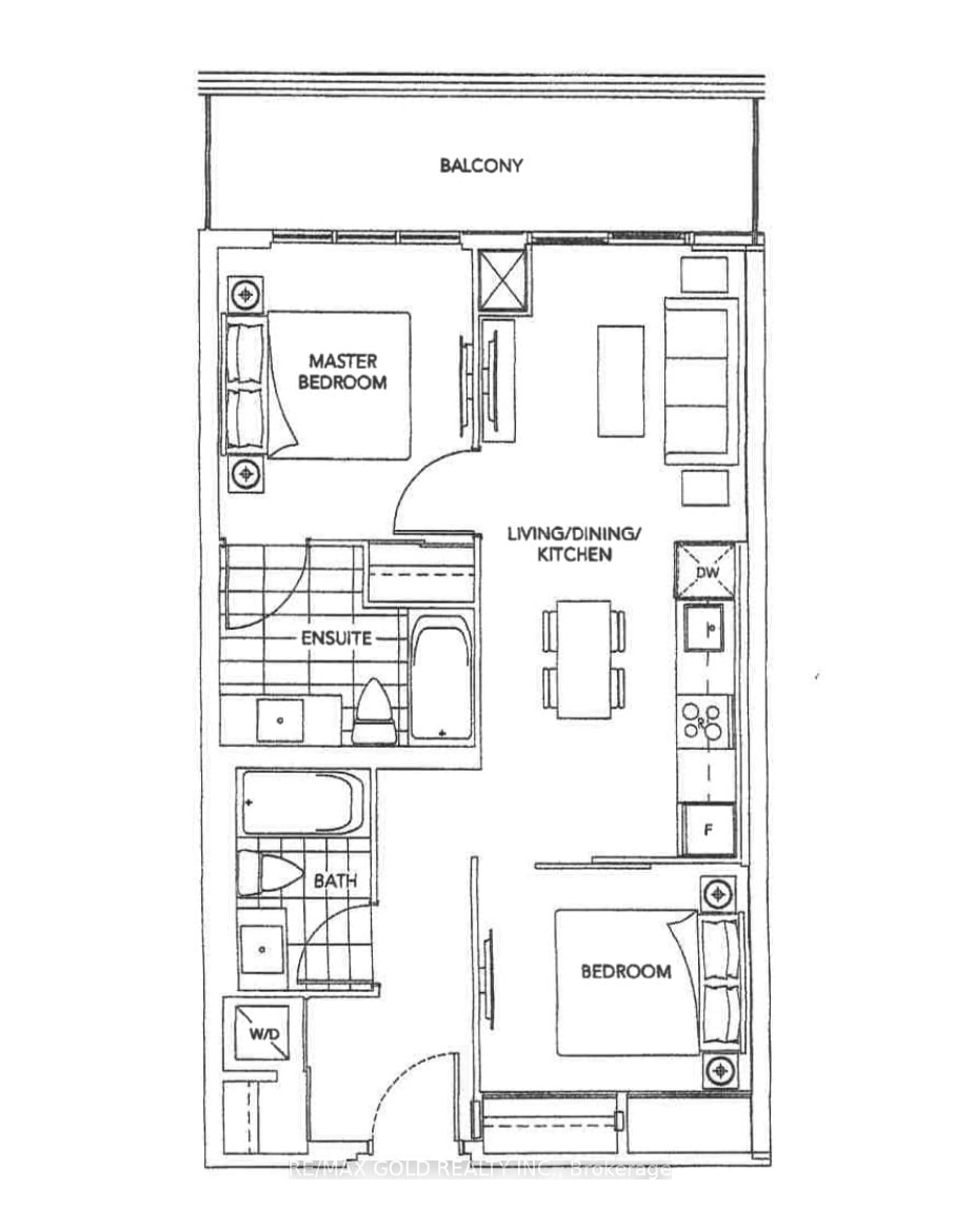 Floor plan for 10 Honeycrisp Cres #1019, Vaughan Ontario L4K 0M7