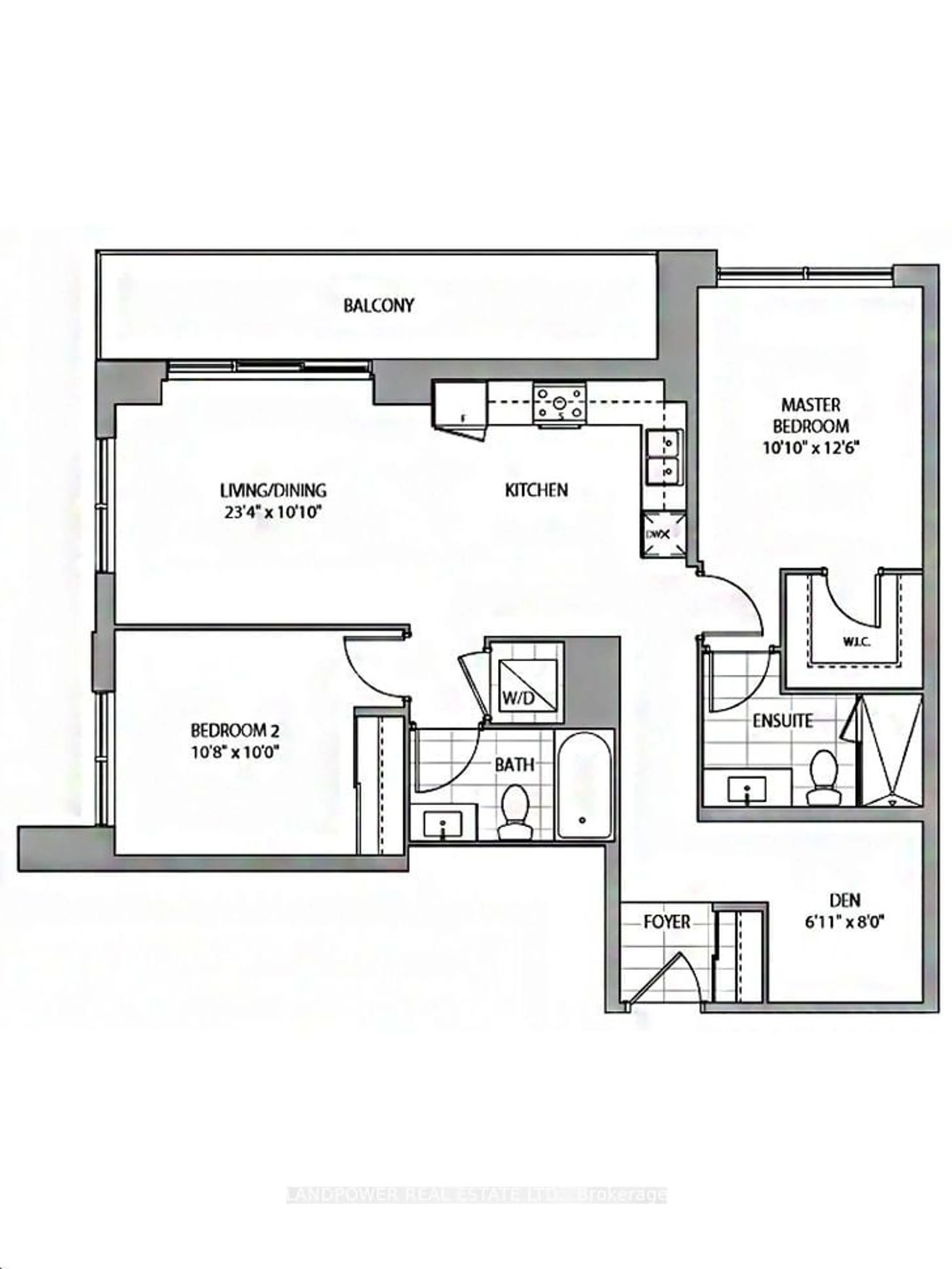 Floor plan for 396 Highway 7 Rd #711, Richmond Hill Ontario L4B 0G7