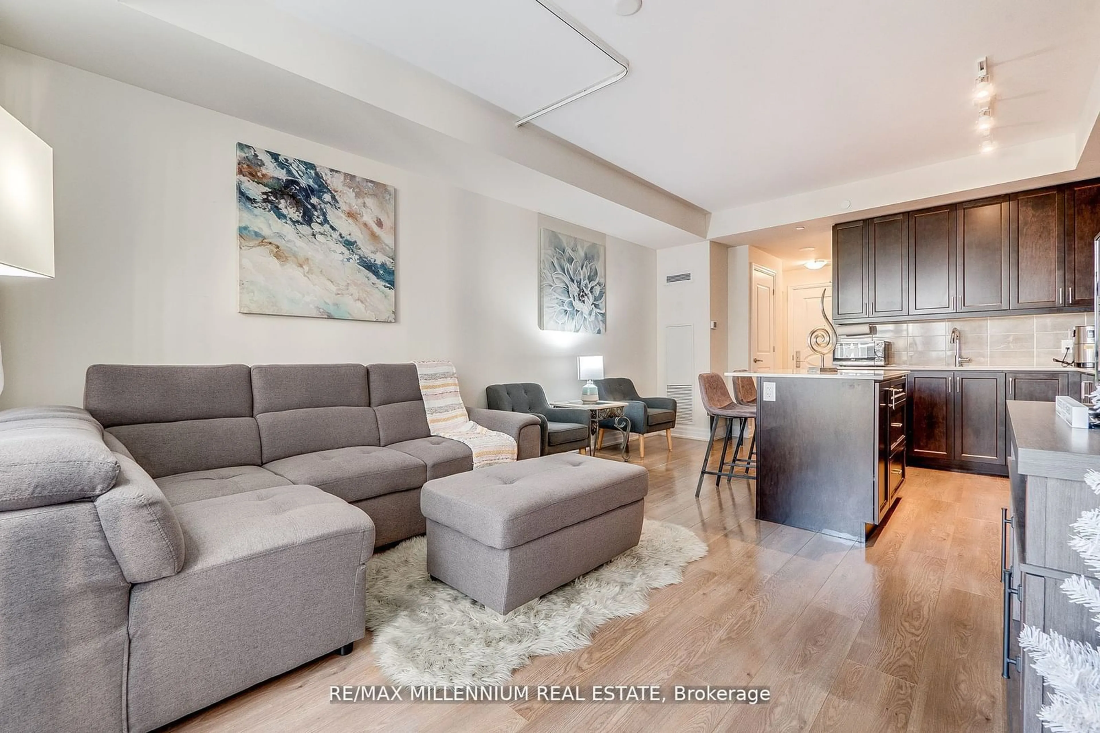 Living room, wood floors for 9075 Jane St #421, Vaughan Ontario L4K 2M9