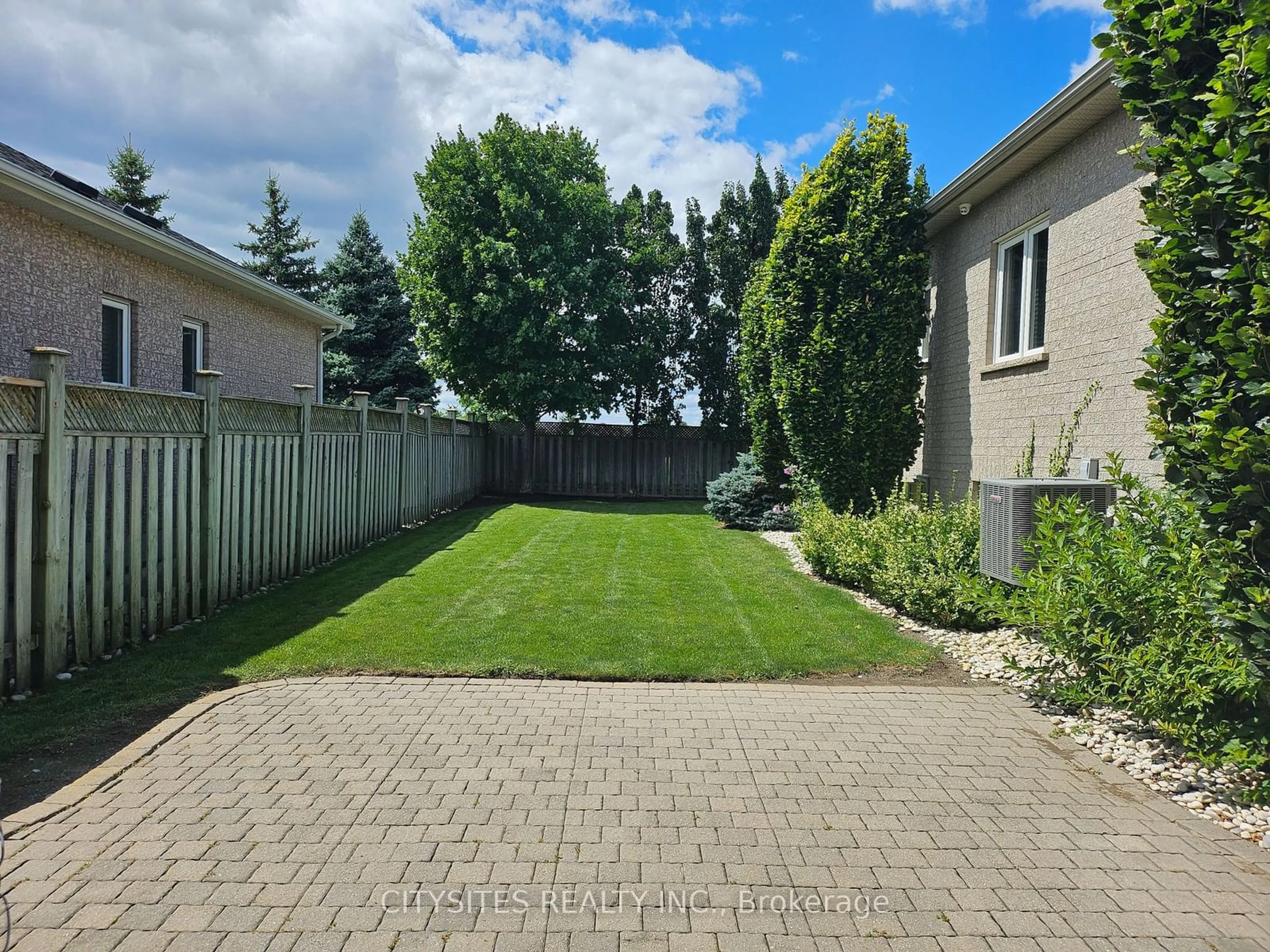 Patio, the fenced backyard for 135 Michelle Dr, Vaughan Ontario L4L 9E1