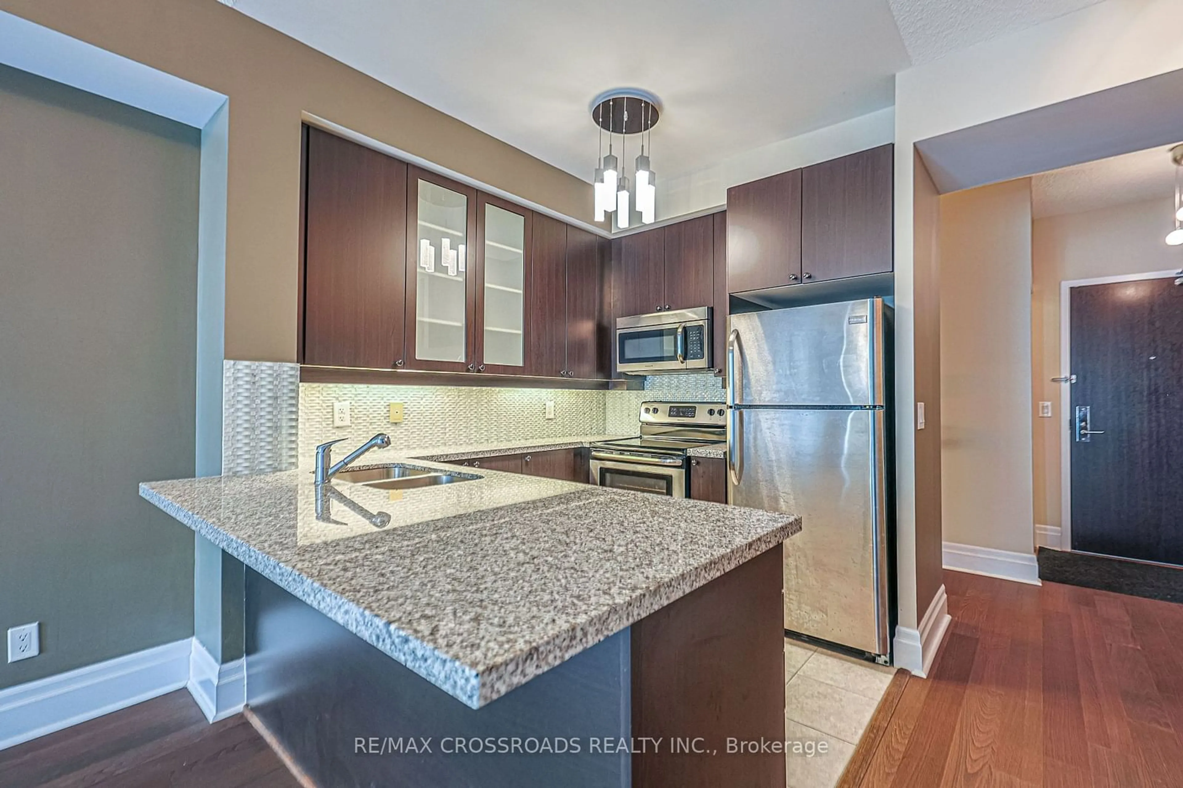 Standard kitchen, wood floors for 131 Upper Duke Cres #706, Markham Ontario L6G 0C9