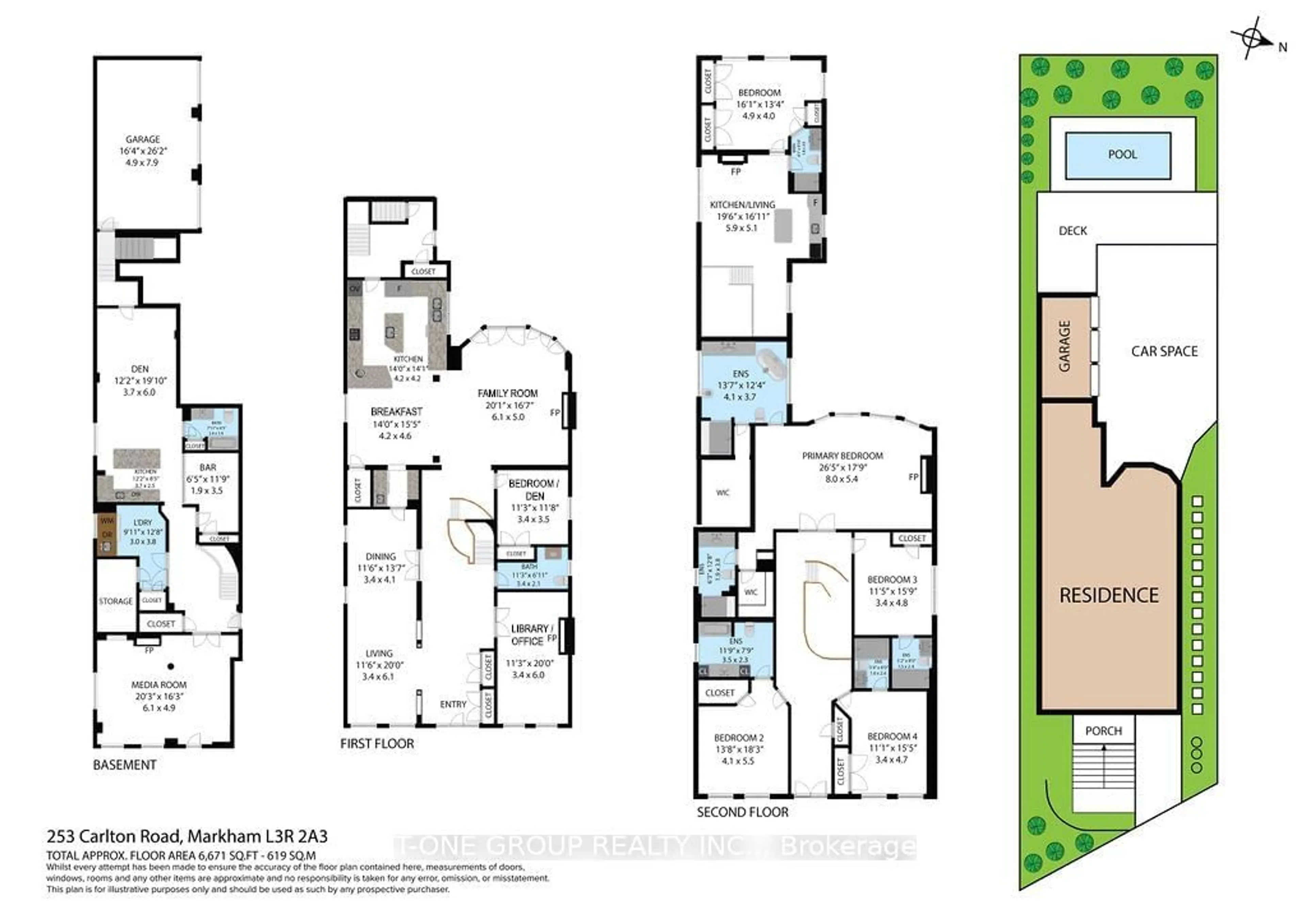 Floor plan for 253 Carlton Rd, Markham Ontario L3R 2A3