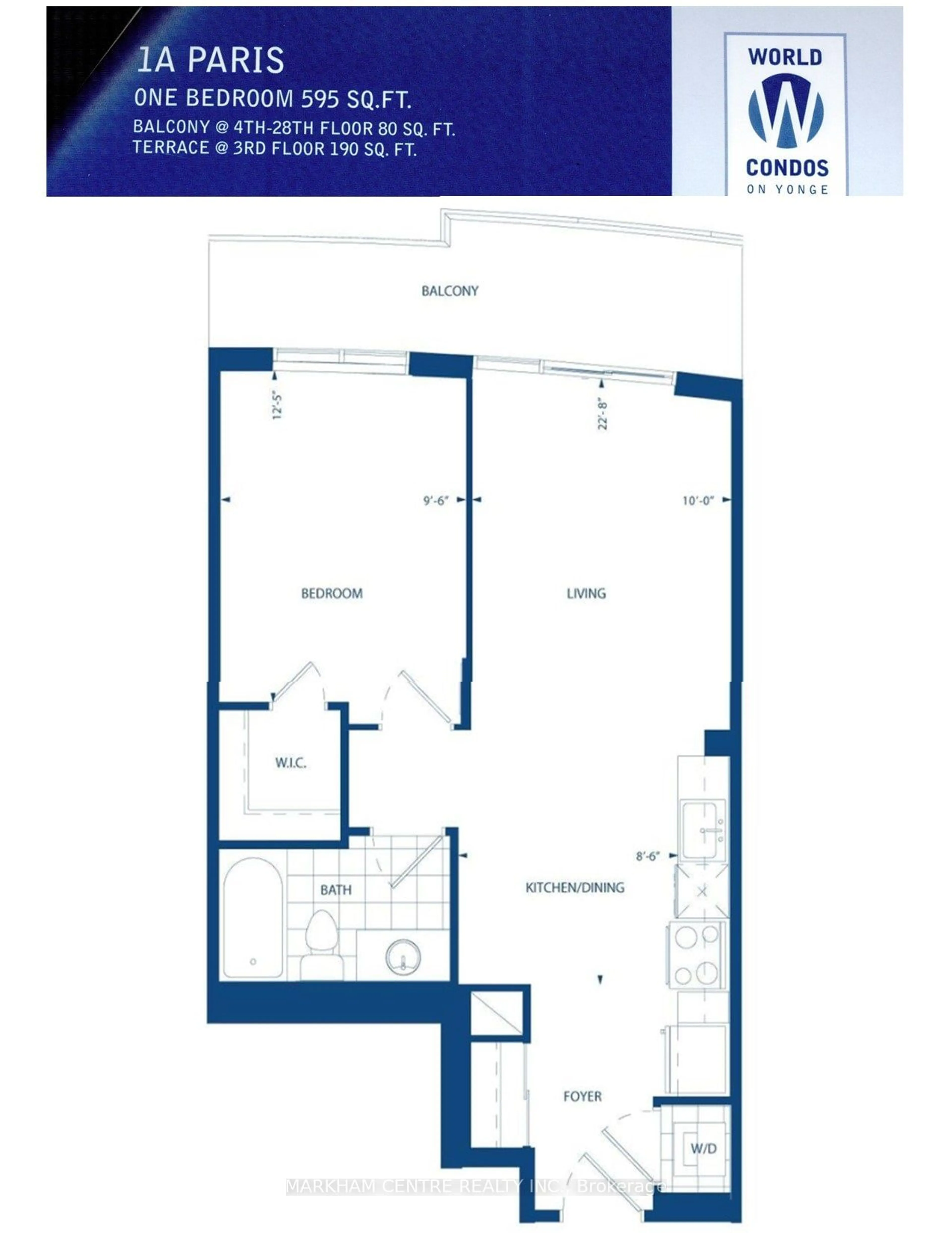 Floor plan for 7171 Yonge St #1805, Markham Ontario L3T 0C5