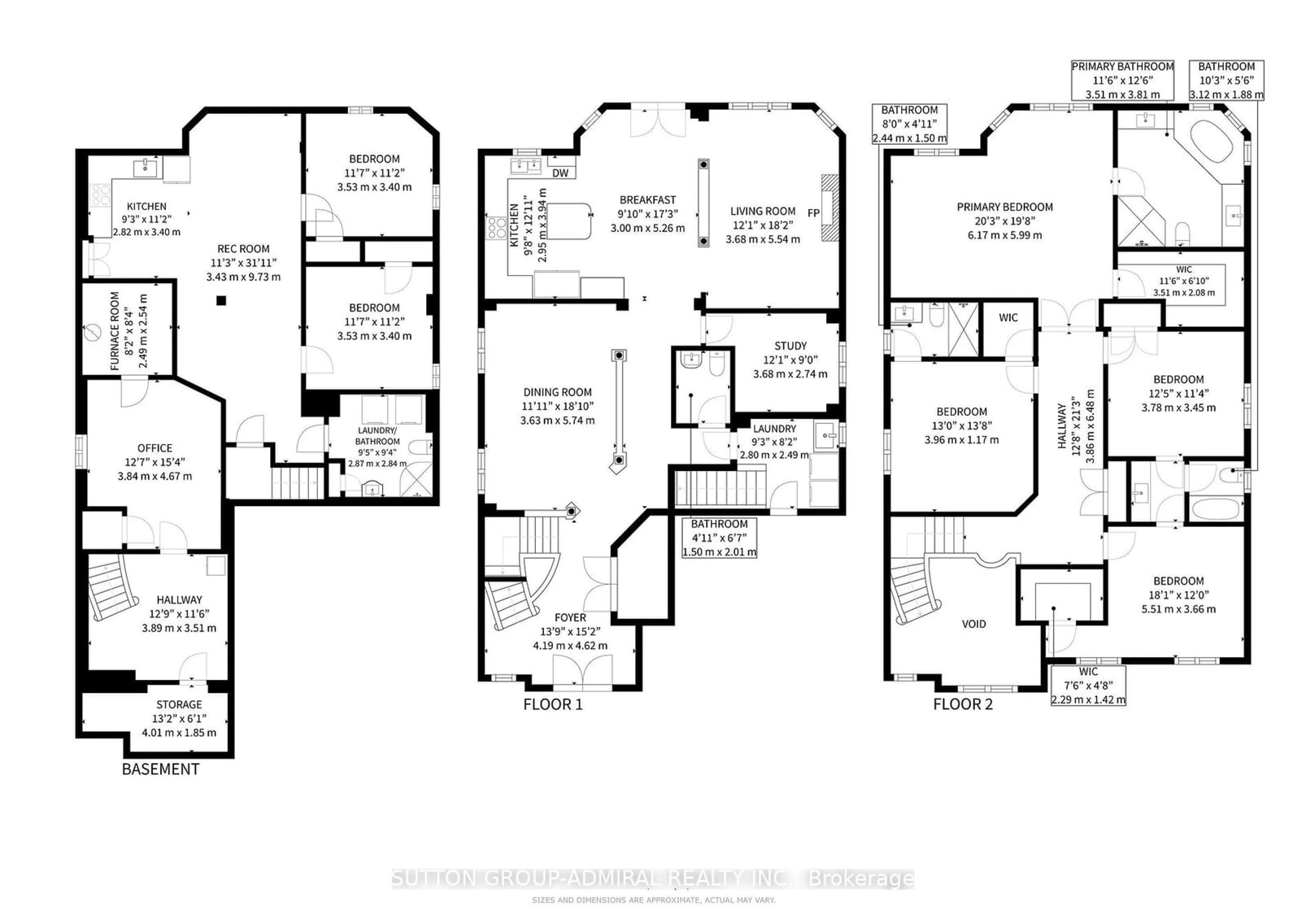 Floor plan for 63 Glenheron Cres, Vaughan Ontario L6A 0G2