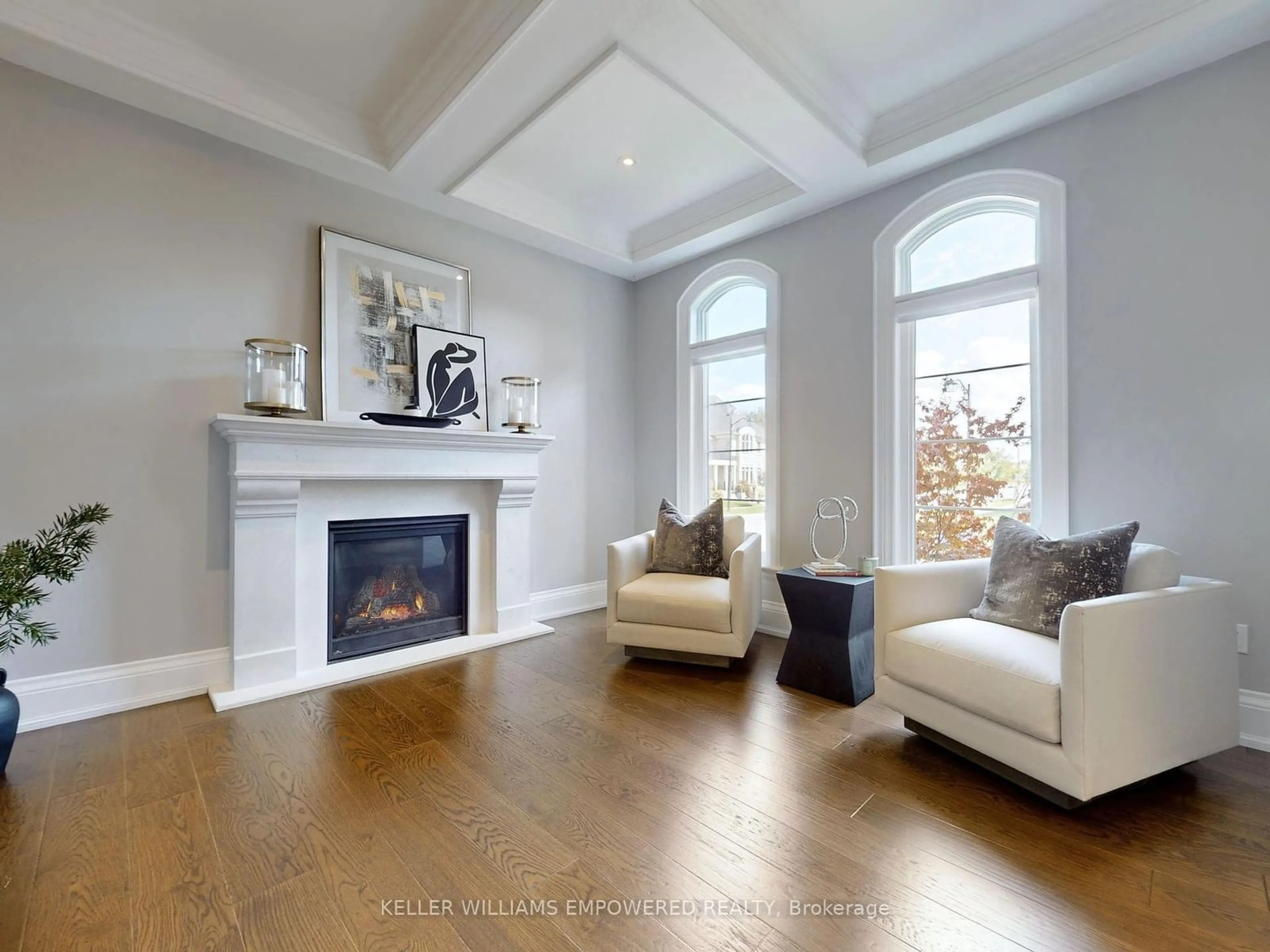 Living room, wood floors for 26 James Stokes Crt, King Ontario L7B 0M7