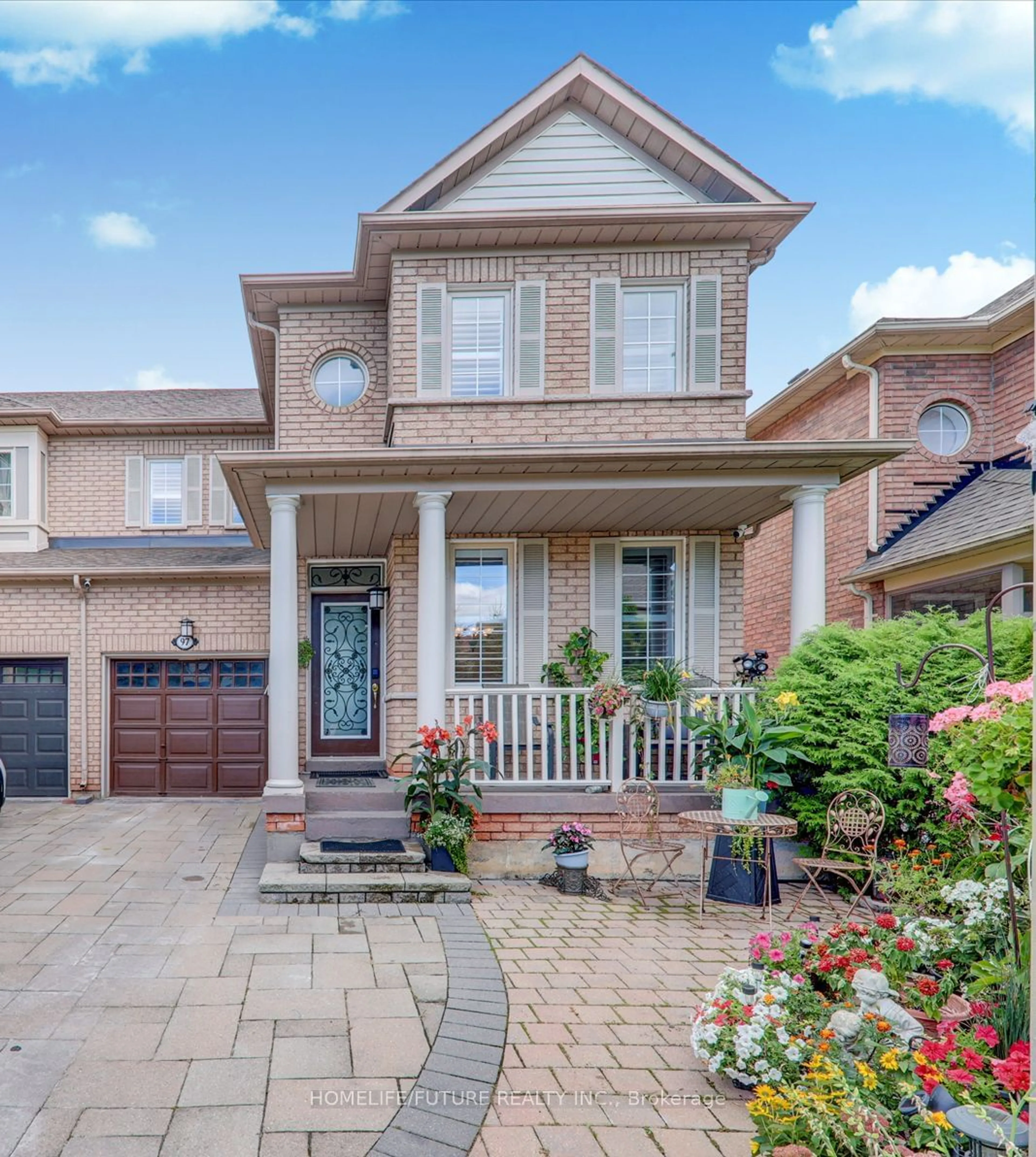 Home with brick exterior material for 97 Southbrook Cres, Markham Ontario L6C 2H6