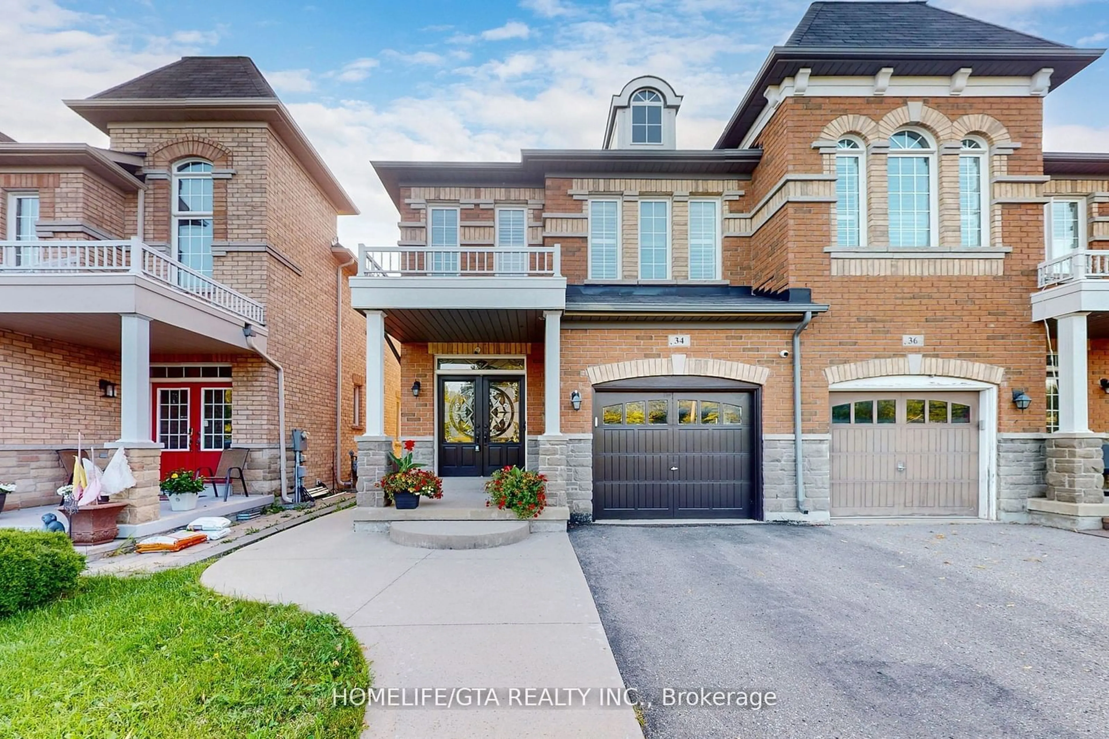 Home with brick exterior material for 34 Stargazer Cres, Markham Ontario L6B 0S7