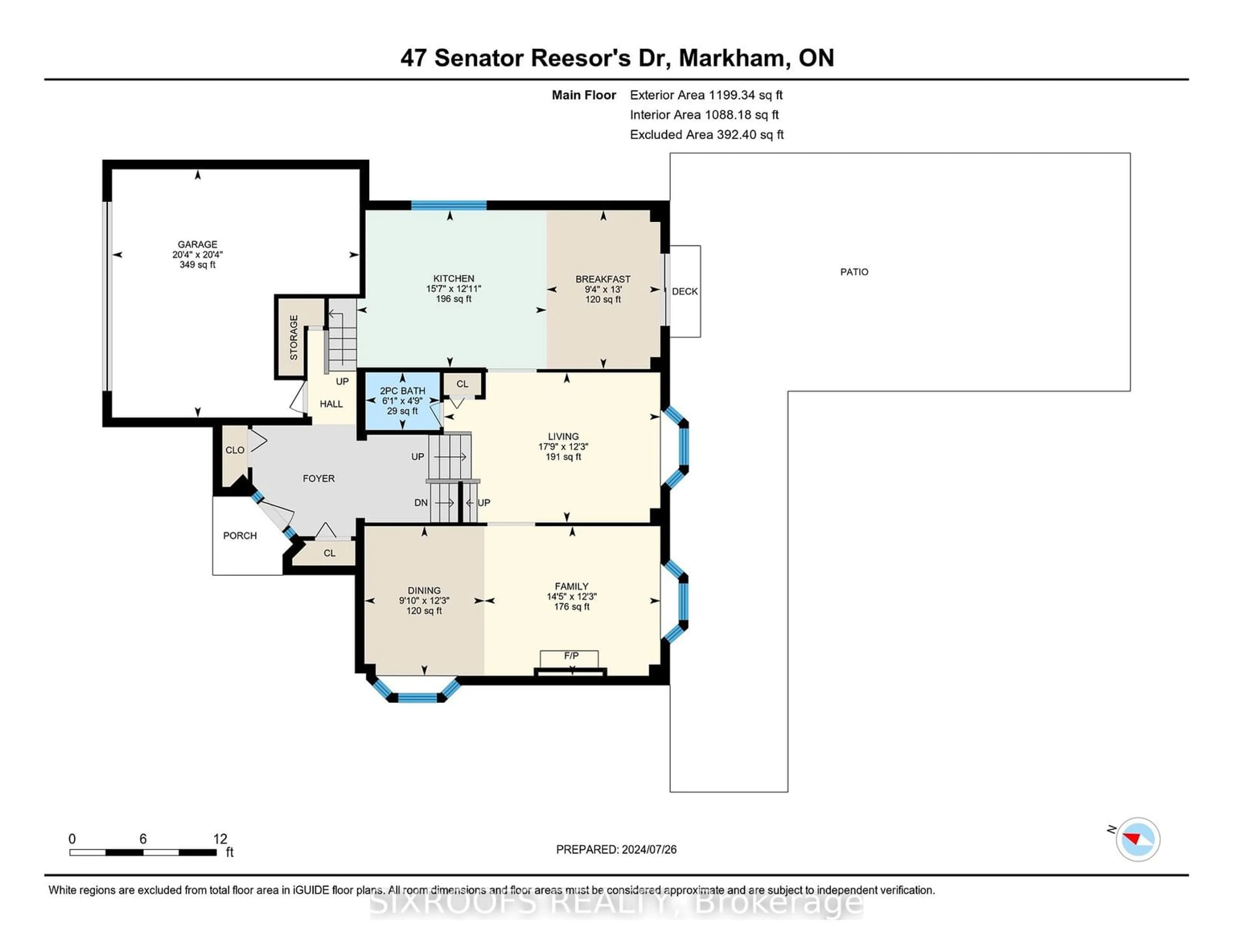 Floor plan for 47 Senator Reesor's Dr, Markham Ontario L3P 3E4