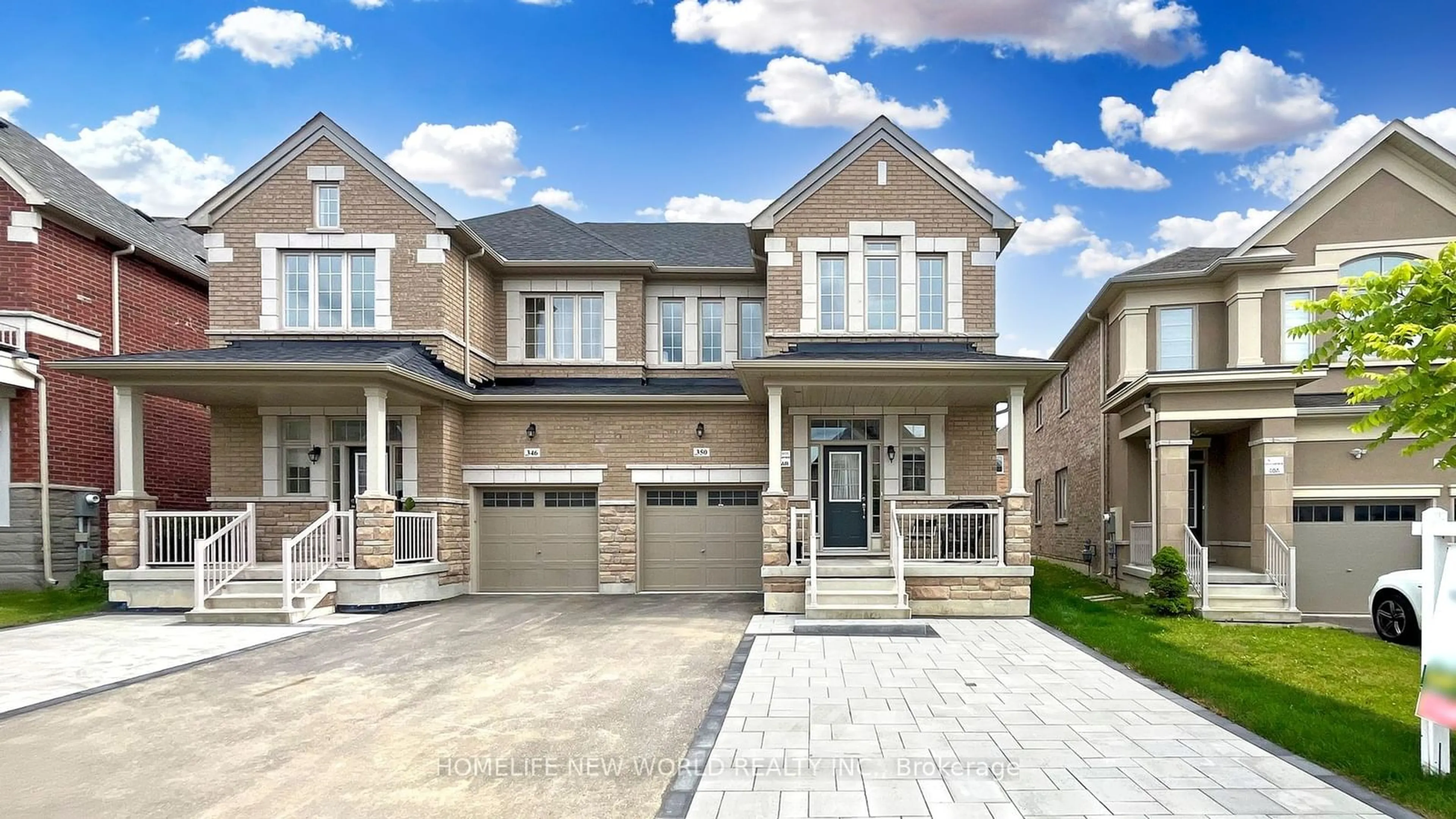 Home with brick exterior material for 350 Chouinard Way, Aurora Ontario L4G 1A6