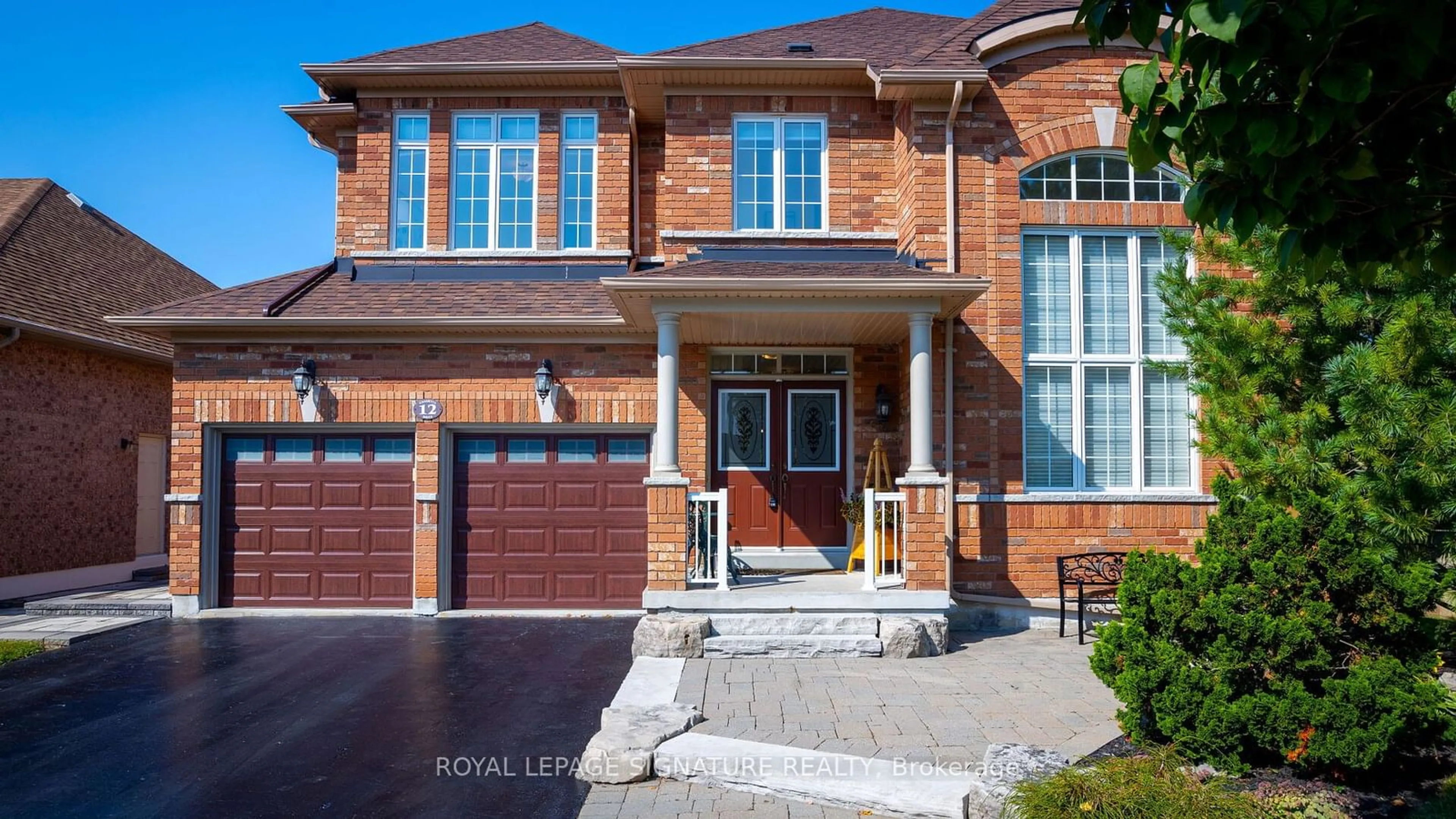 Home with brick exterior material for 12 Coakwell Dr, Markham Ontario L6B 0L7