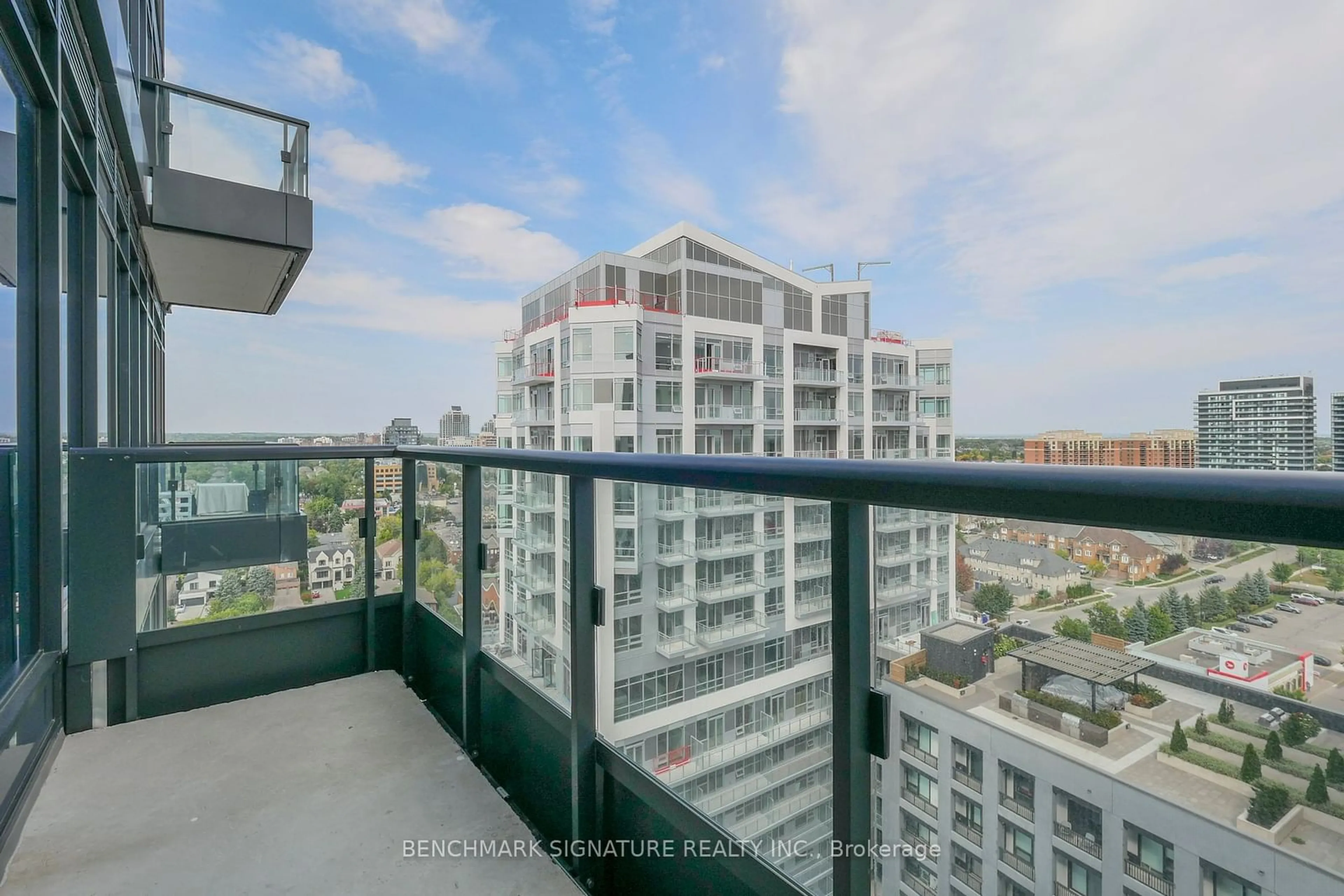 Balcony in the apartment, the view of city buildings for 3 Rosewater St #1705W, Richmond Hill Ontario L4C 5T6