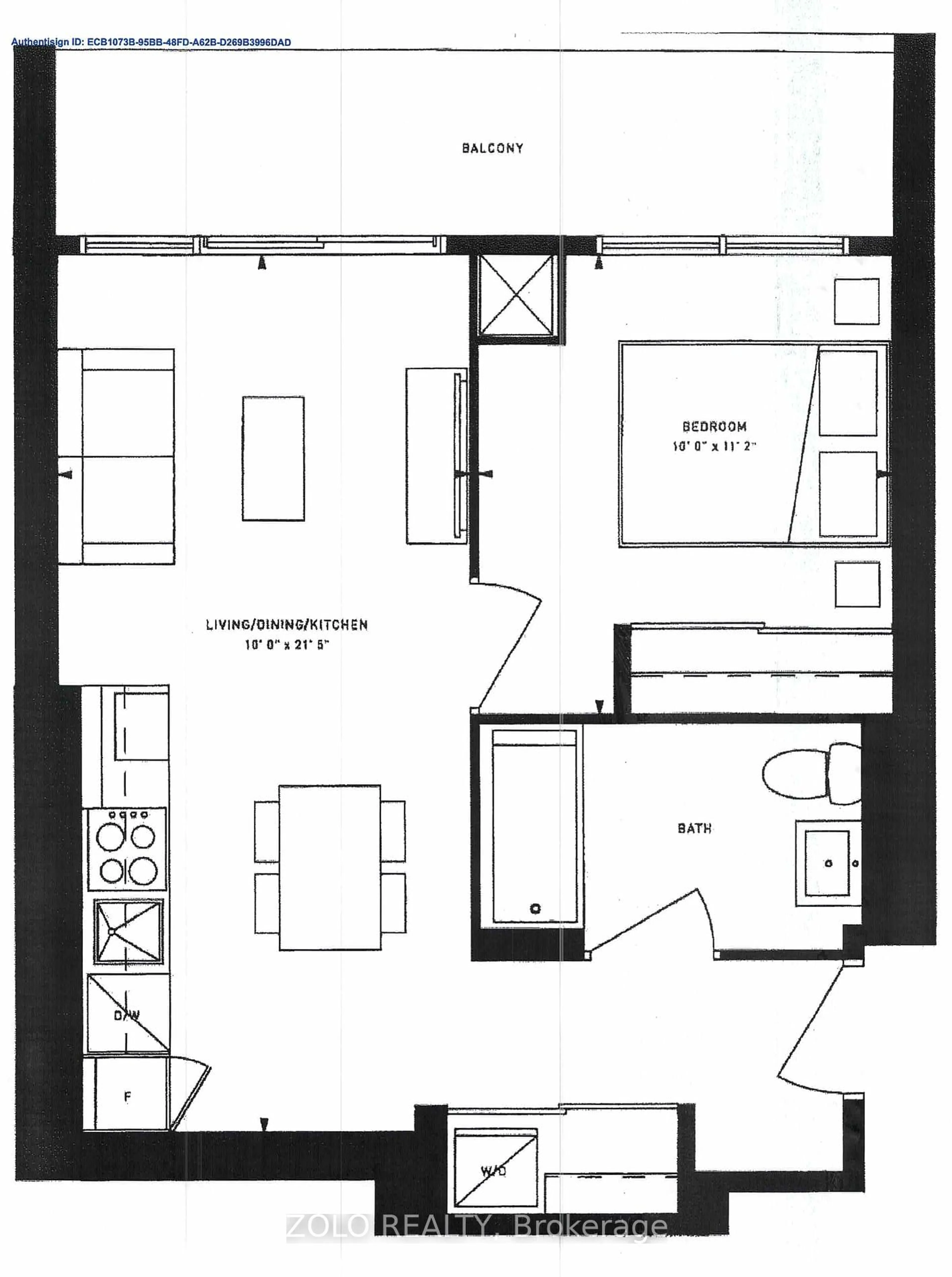 Floor plan for 5 Buttermill Ave #1711, Vaughan Ontario L4K 0J5