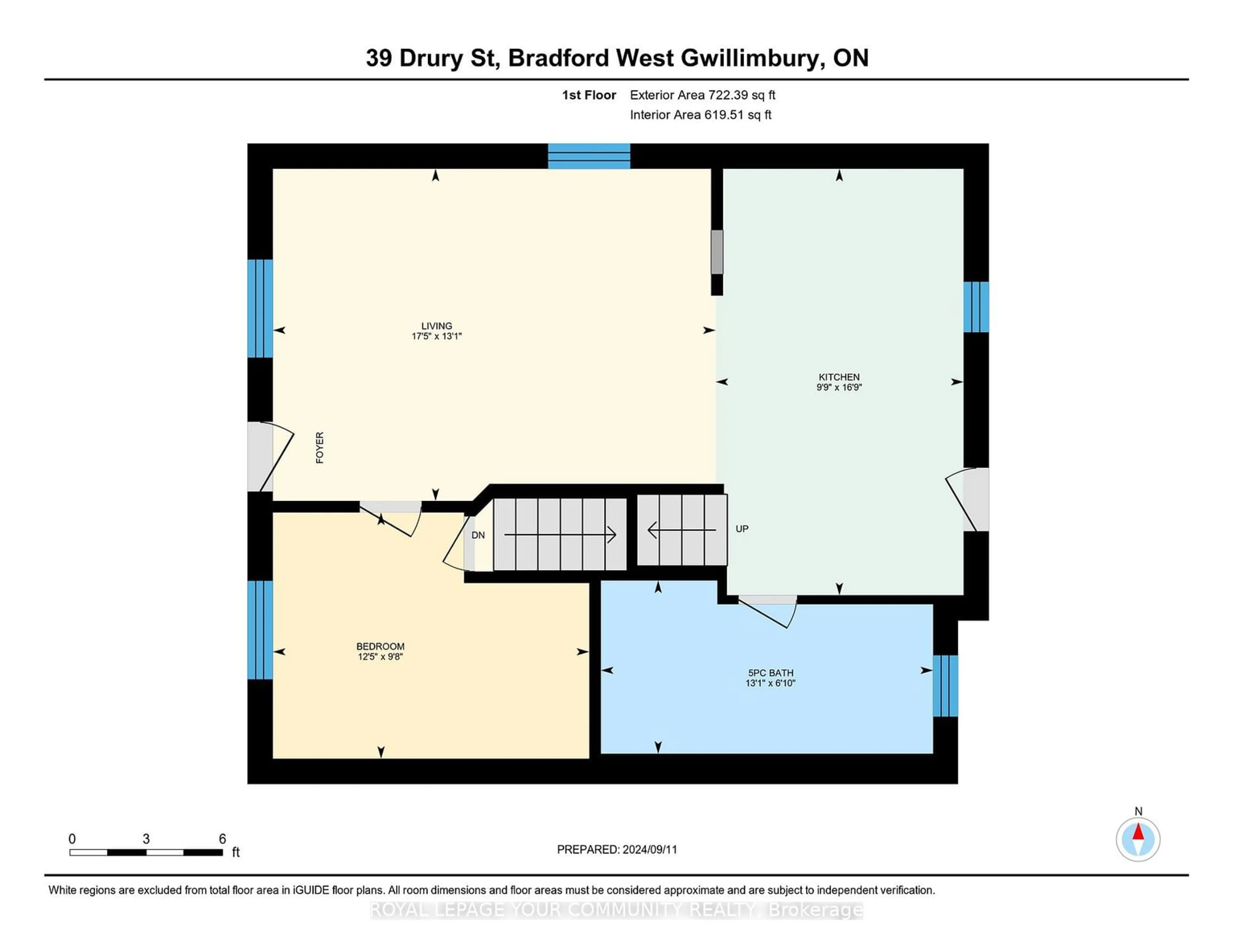 Floor plan for 39 Drury St, Bradford West Gwillimbury Ontario L3Z 1W9