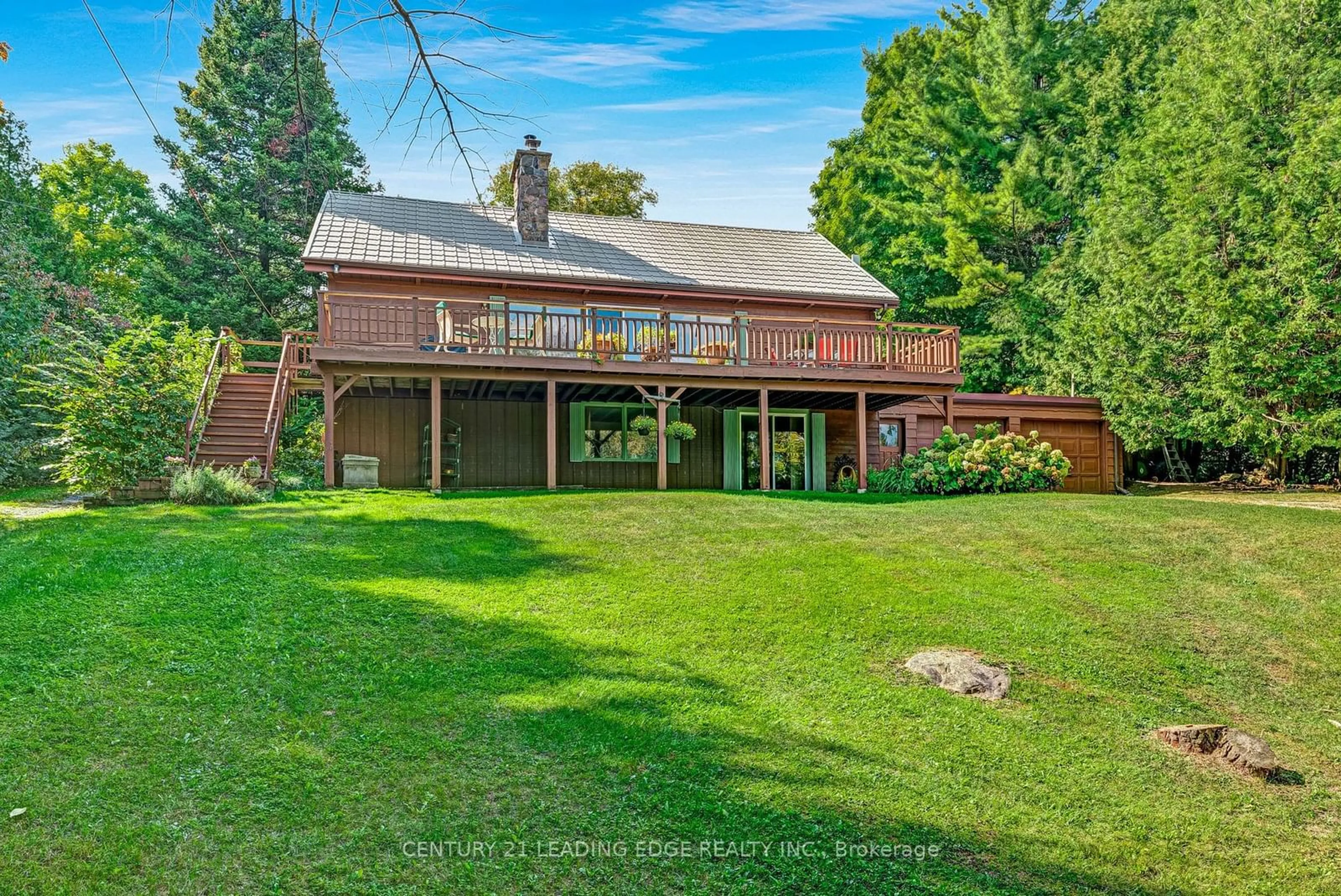 Frontside or backside of a home, the fenced backyard for 20830 York Durham Line, East Gwillimbury Ontario L0E 1T0